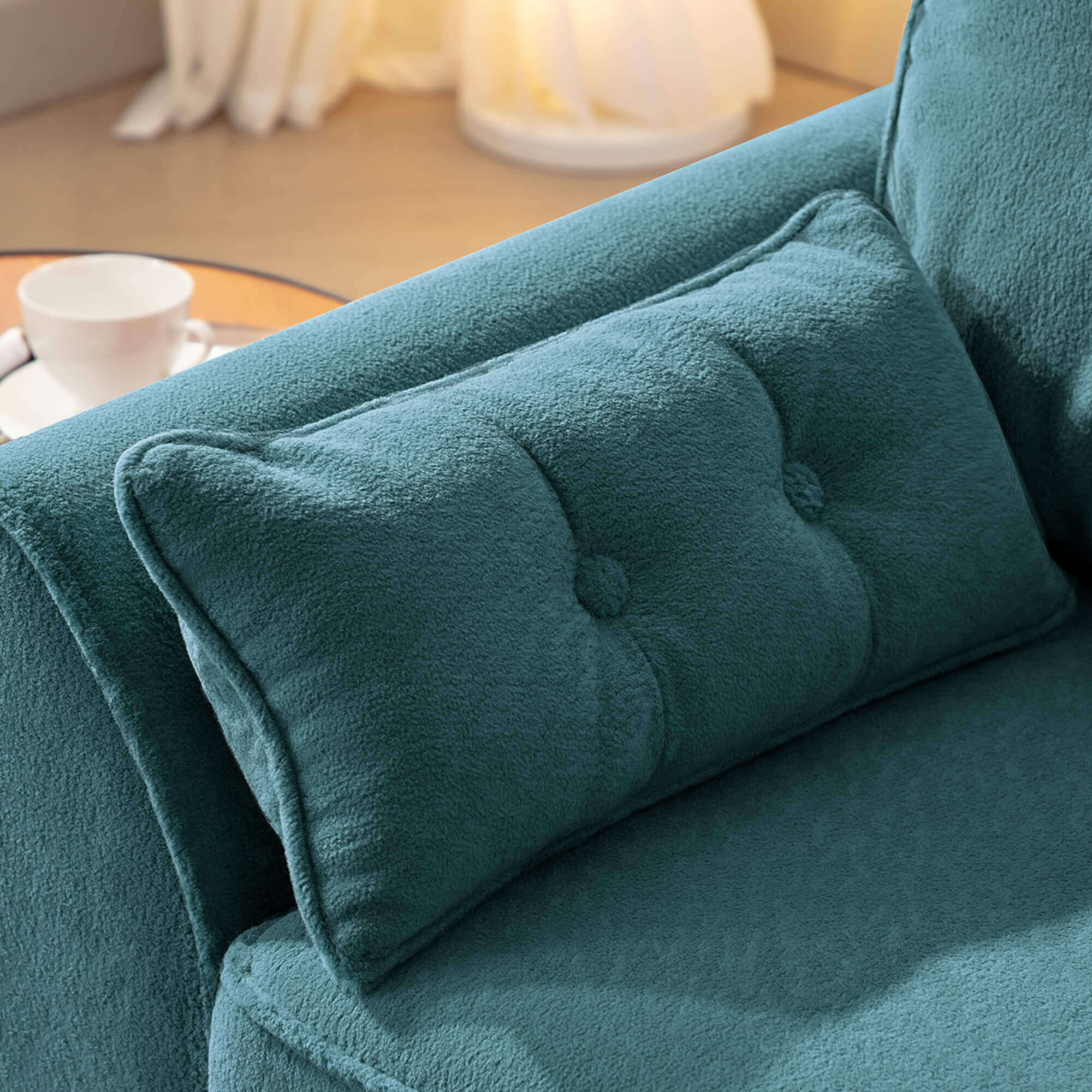 75.5" Wide Modern Loveseat Sofa with Solid Wood Legs - Image 10