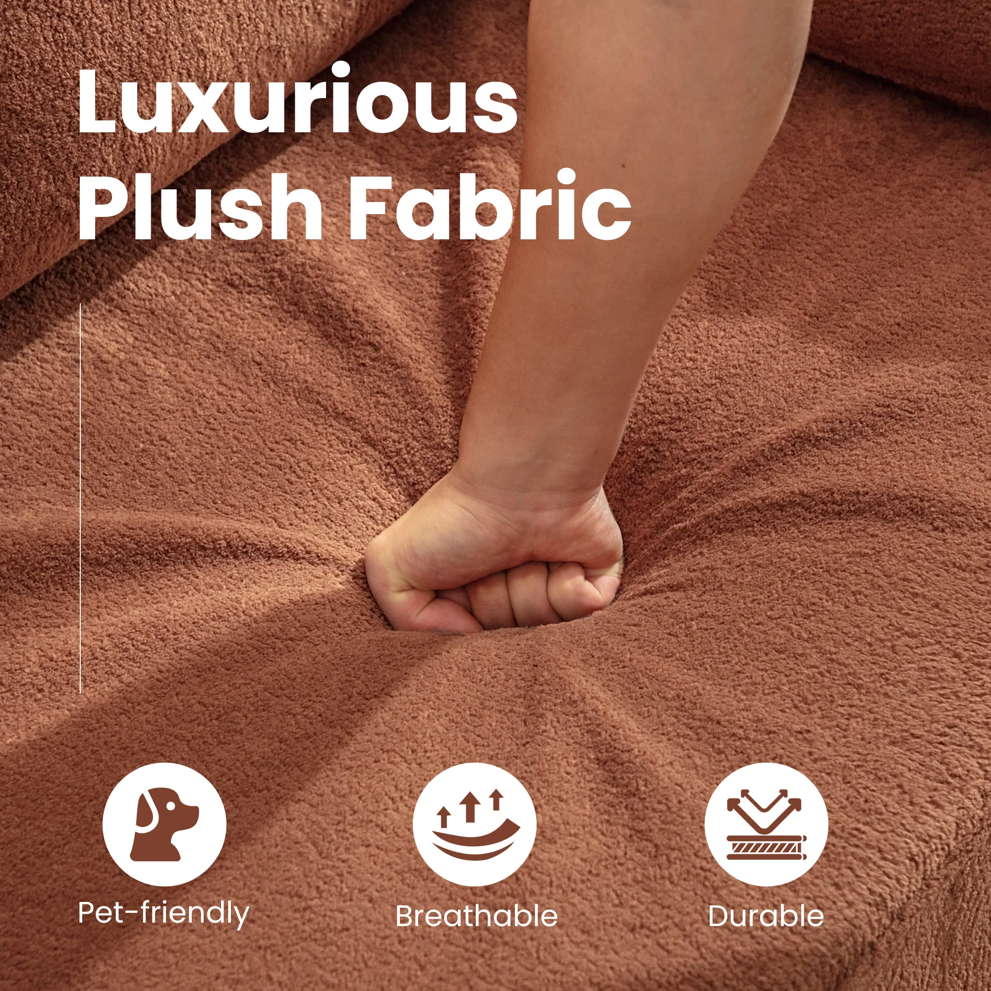 75.5" Wide Modern Loveseat Sofa with Solid Wood Legs - Image 11