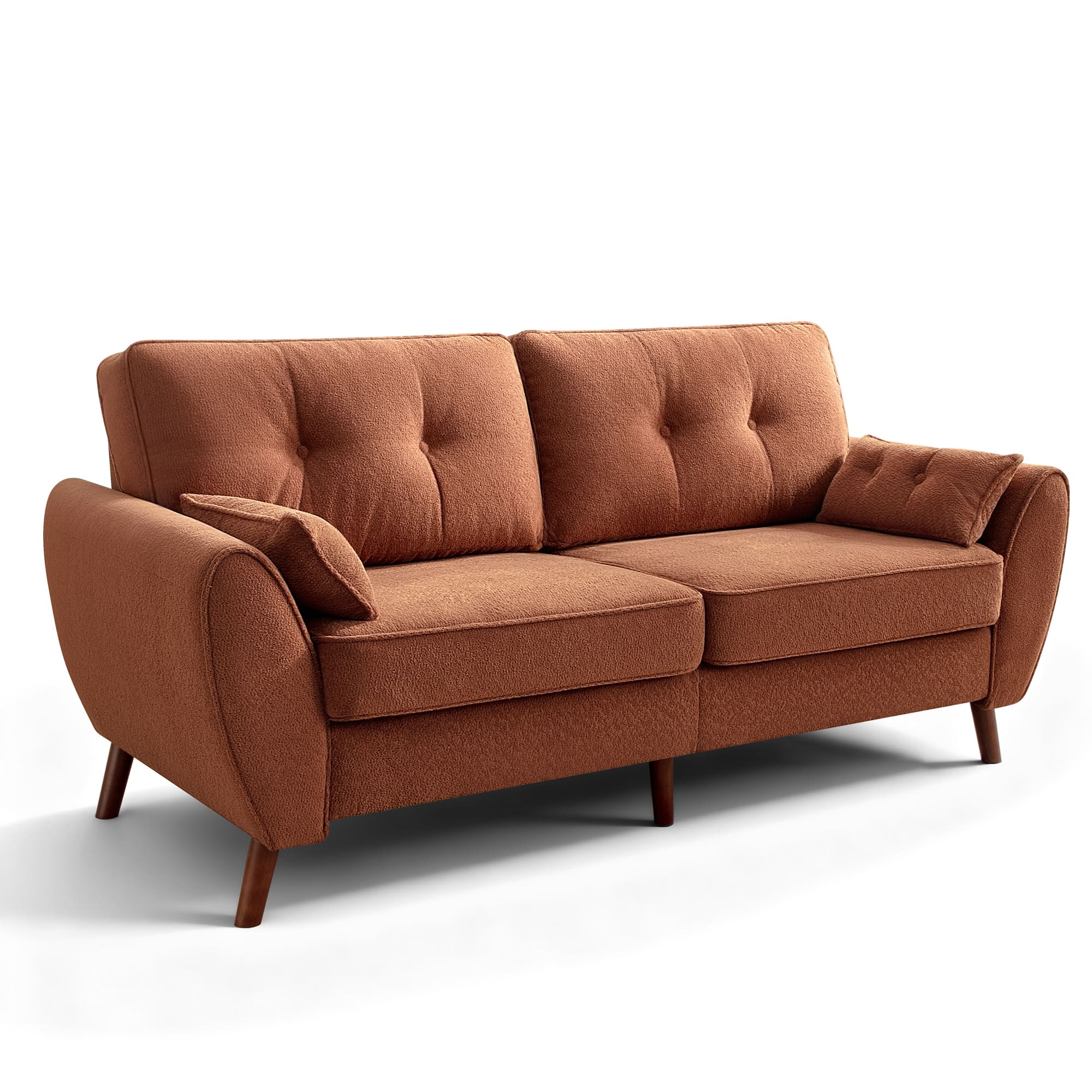 75.5" Wide Modern Loveseat Sofa with Solid Wood Legs - Image 15
