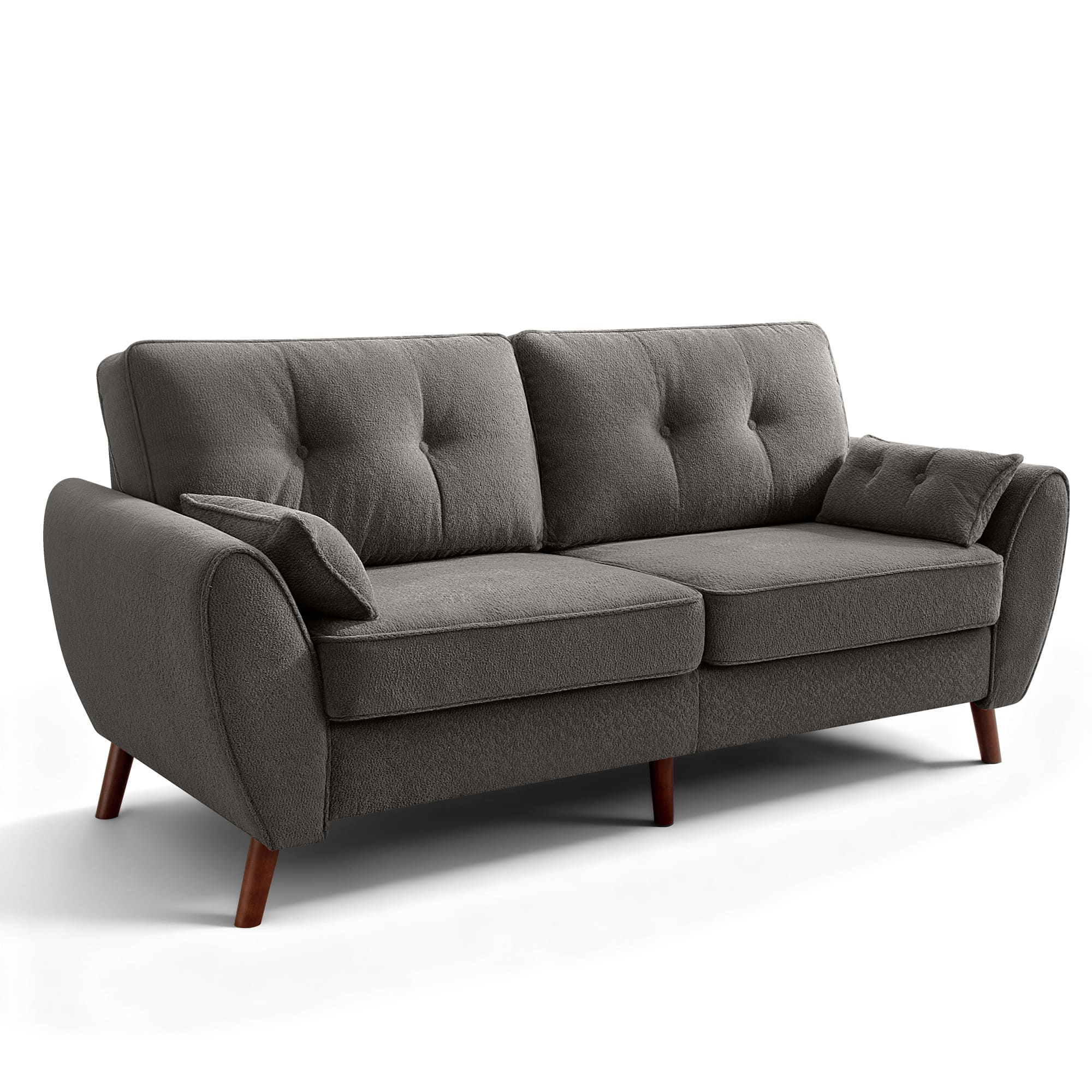 75.5" Wide Modern Loveseat Sofa with Solid Wood Legs - Image 16