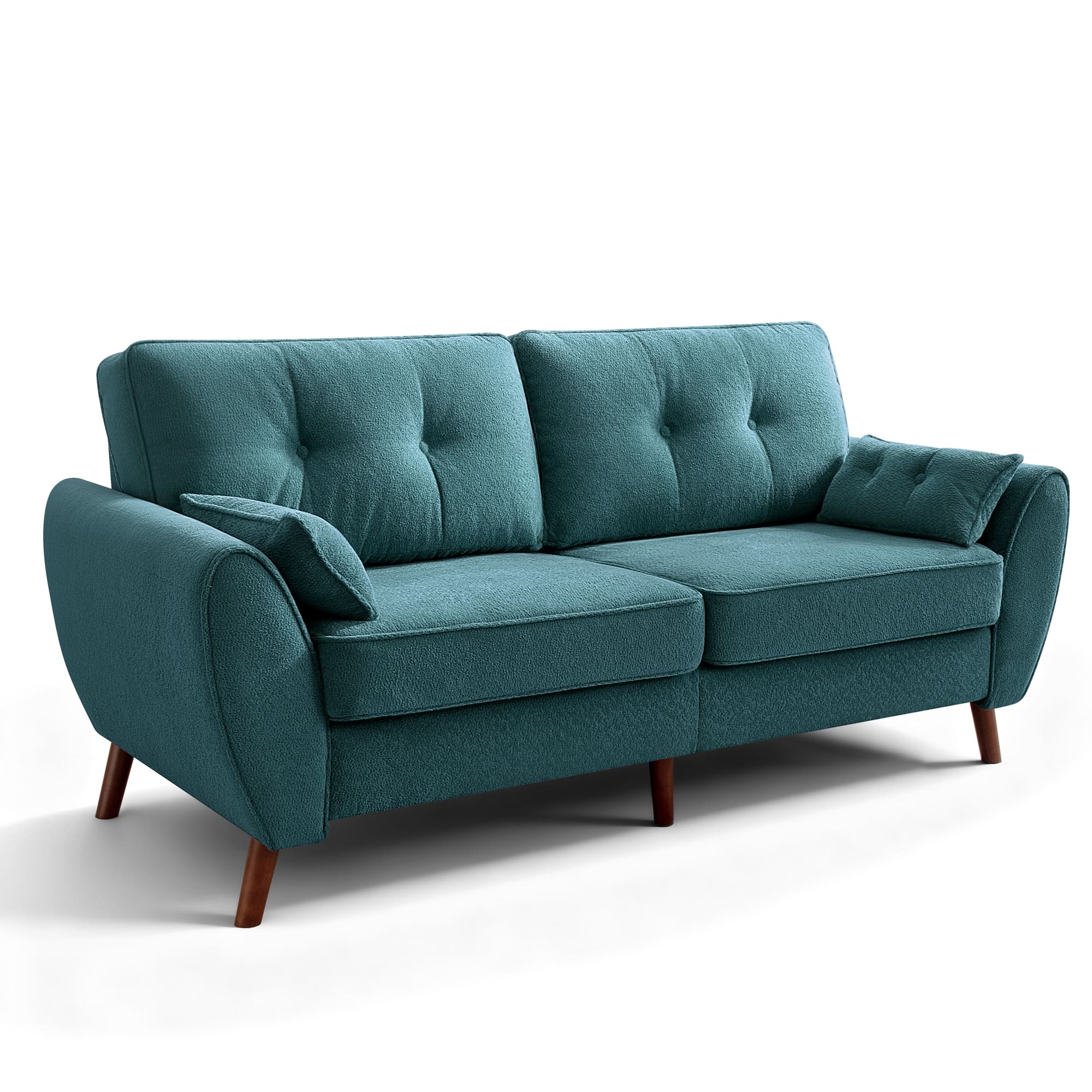 75.5" Wide Modern Loveseat Sofa with Solid Wood Legs - Image 17