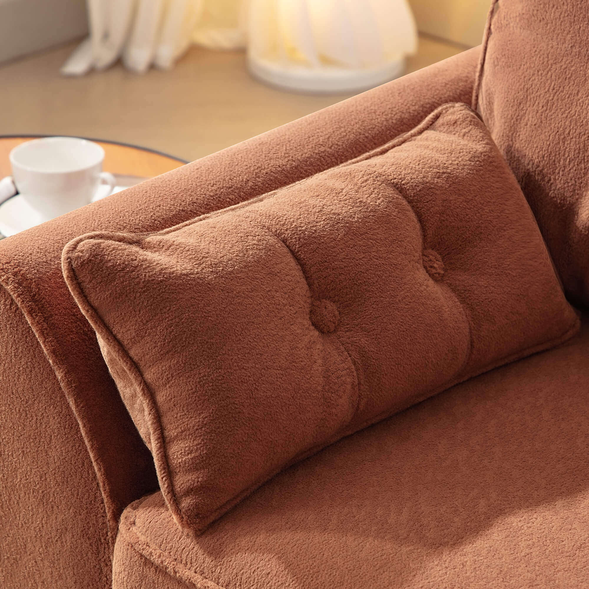 75.5" Wide Modern Loveseat Sofa with Solid Wood Legs - Image 8