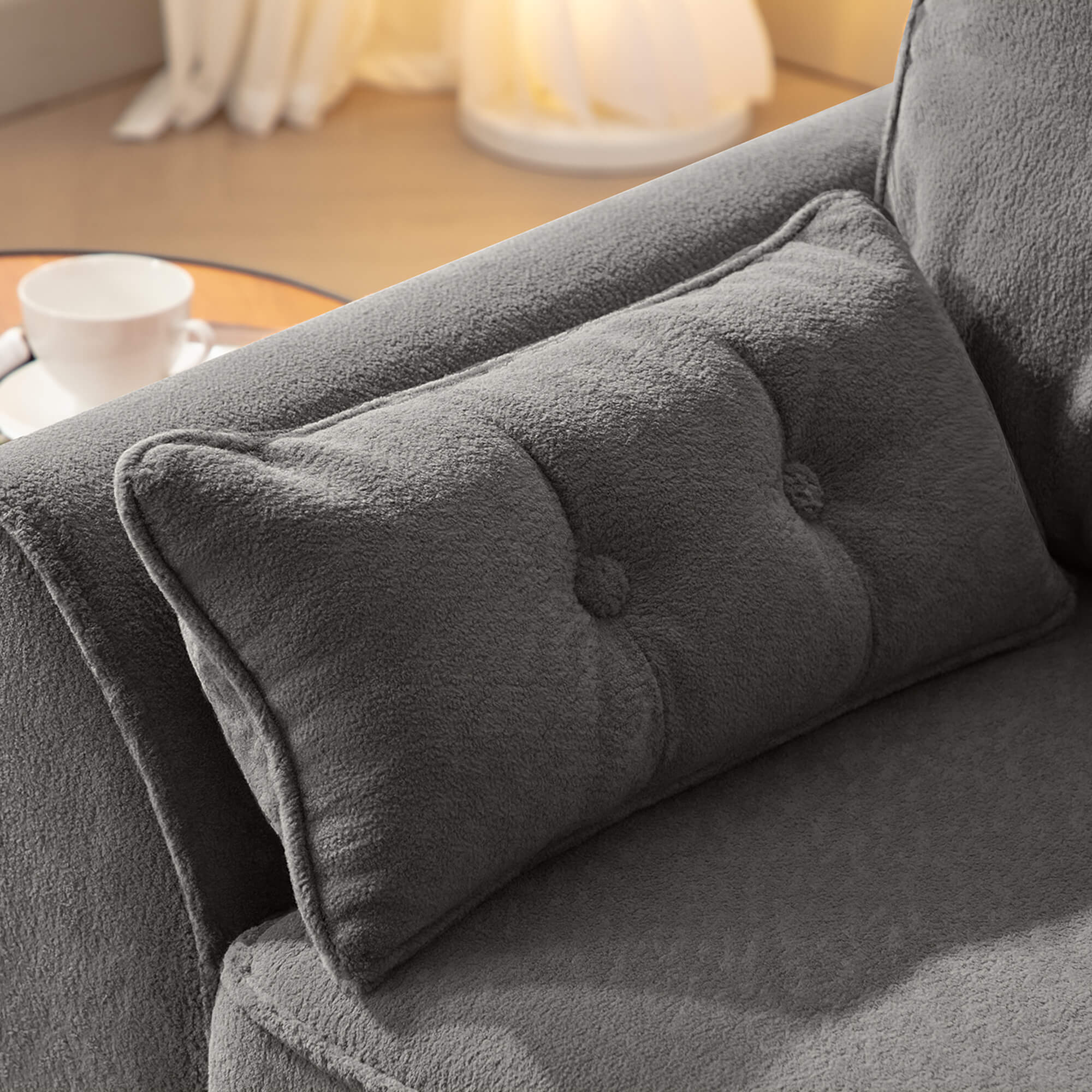 75.5" Wide Modern Loveseat Sofa with Solid Wood Legs - Image 9