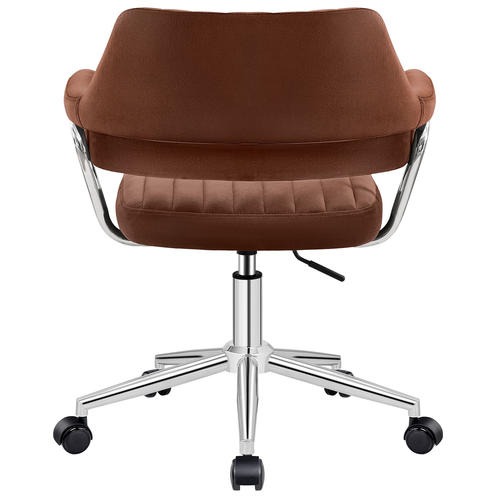 Adjustable PU Leather Swivel Vanity Chair with Arms - Image 18