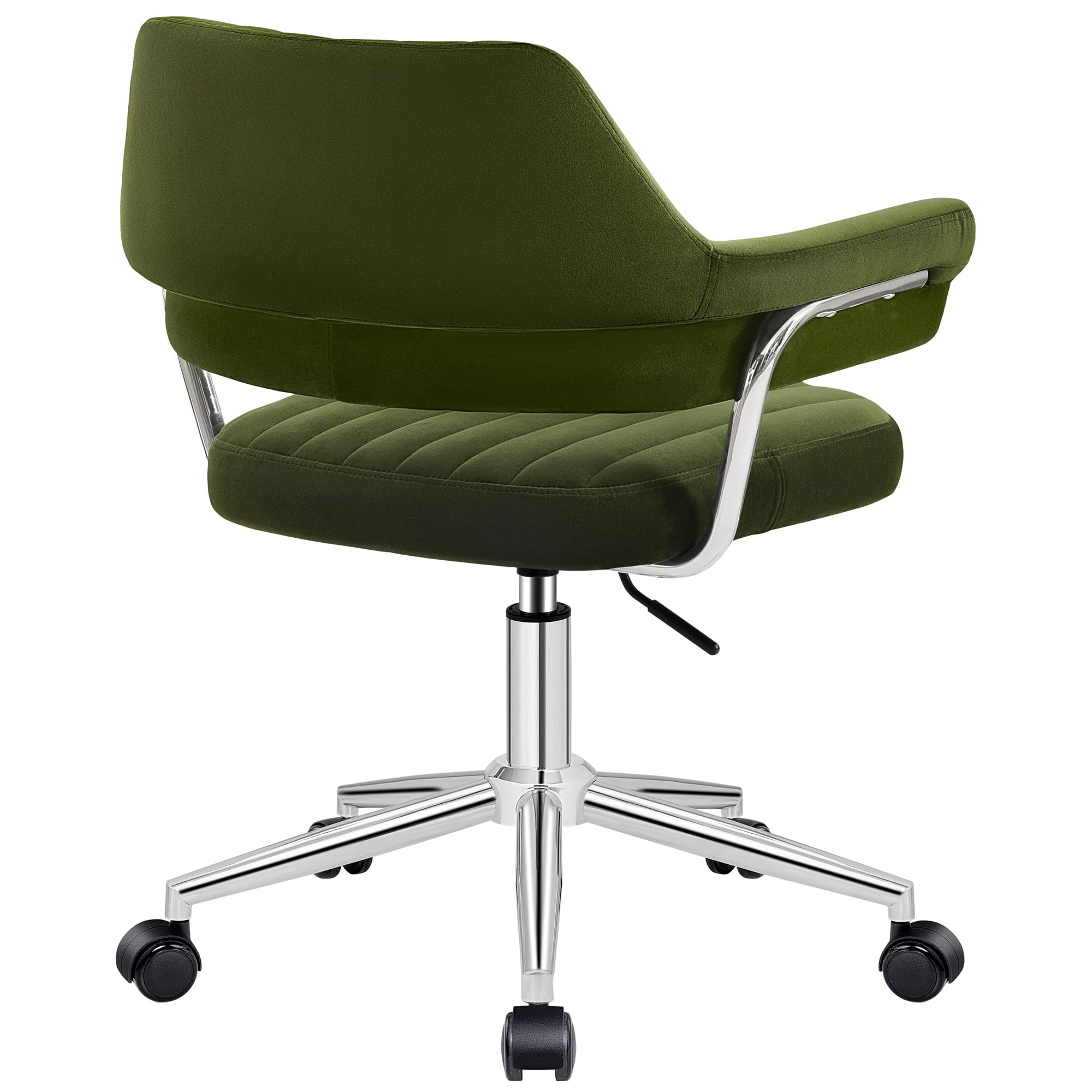 Adjustable PU Leather Swivel Vanity Chair with Arms - Image 27