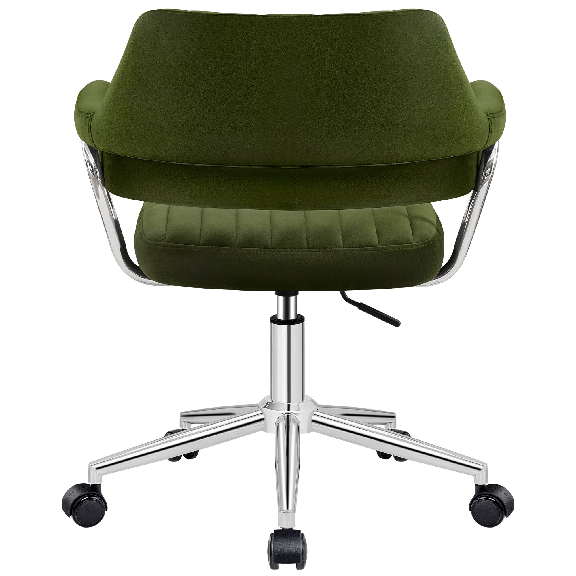 Adjustable PU Leather Swivel Vanity Chair with Arms - Image 30