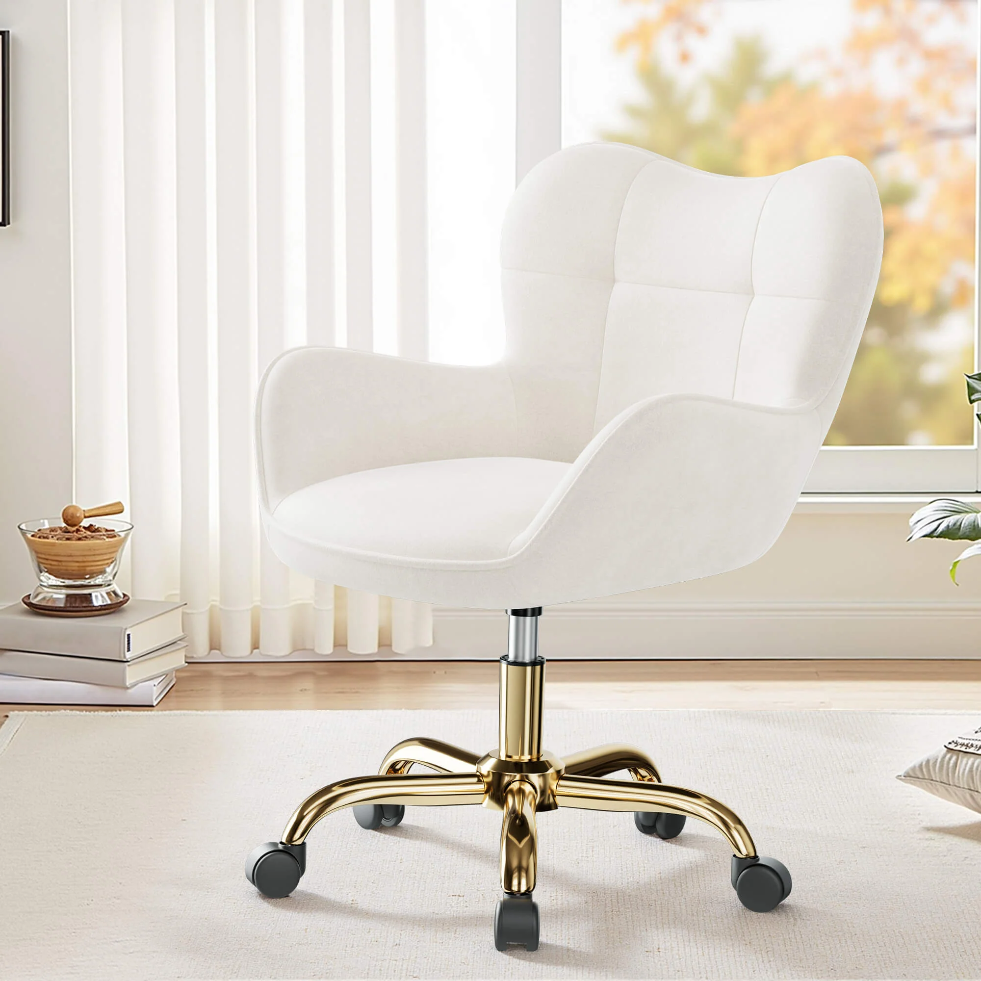 Adjustable Swivel Desk Chair with Wheel Base - Image 3
