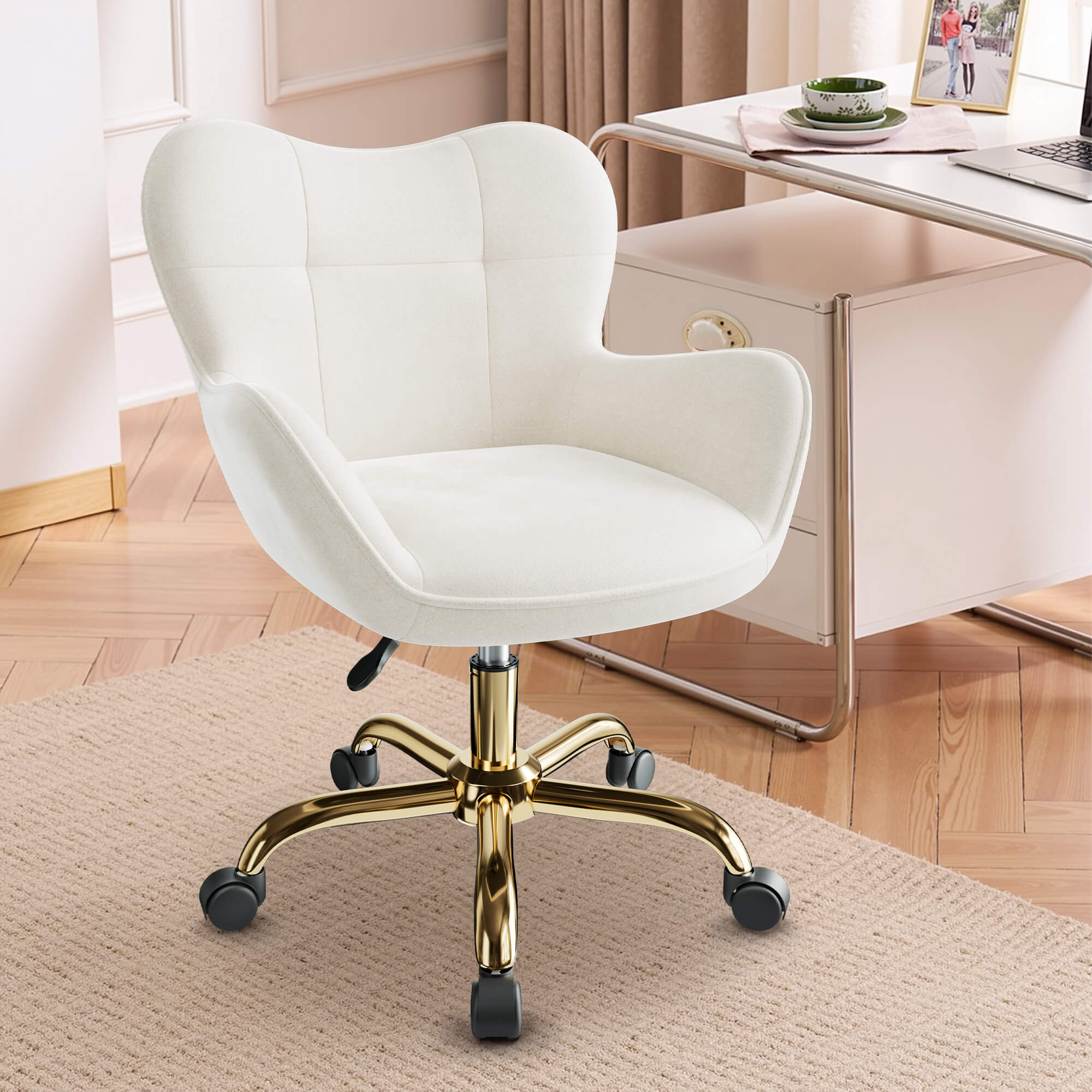 Adjustable Swivel Desk Chair with Wheel Base - Image 4