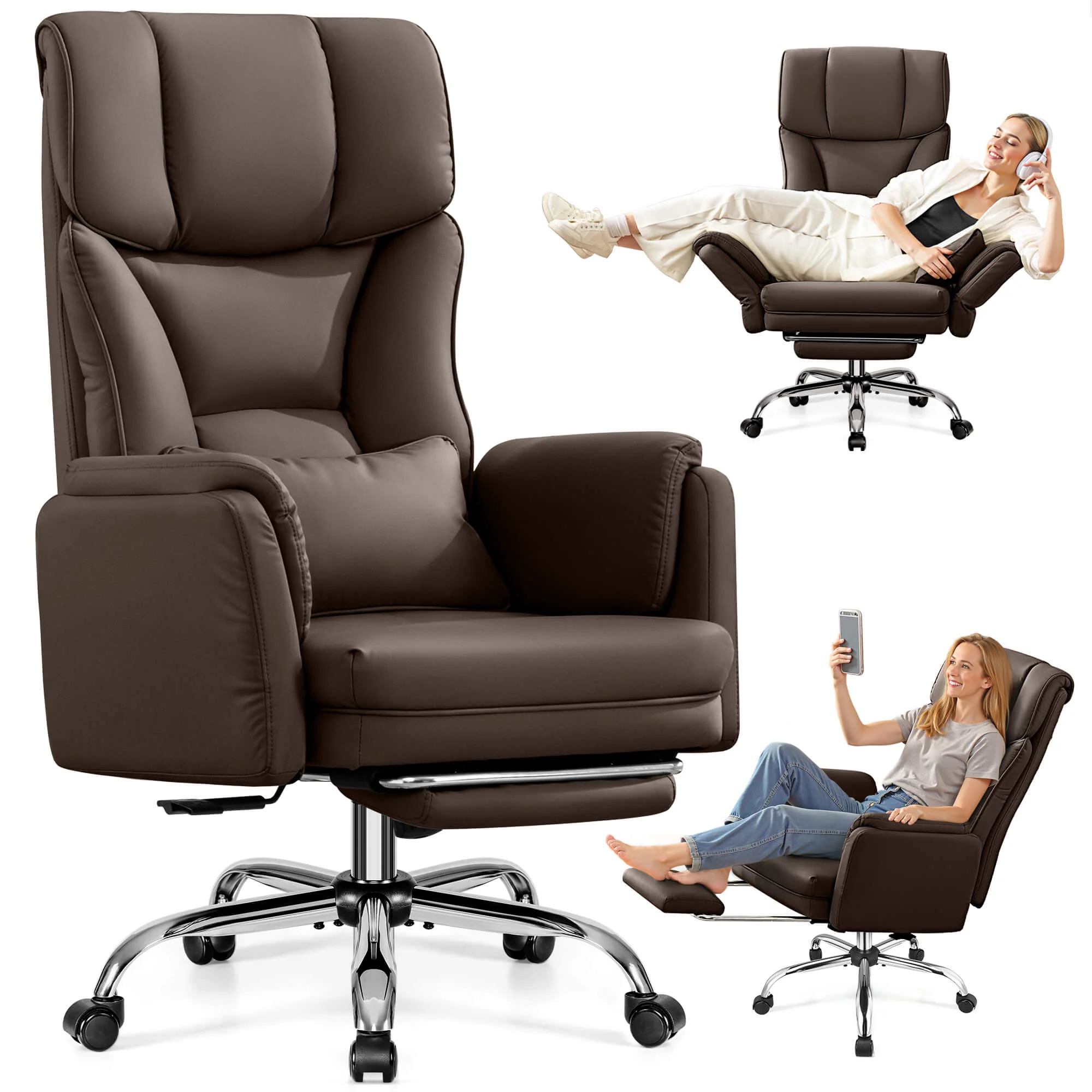 Big and Tall Executive Office Chair with Ergonomic Lumbar Support 6088 - Image 13