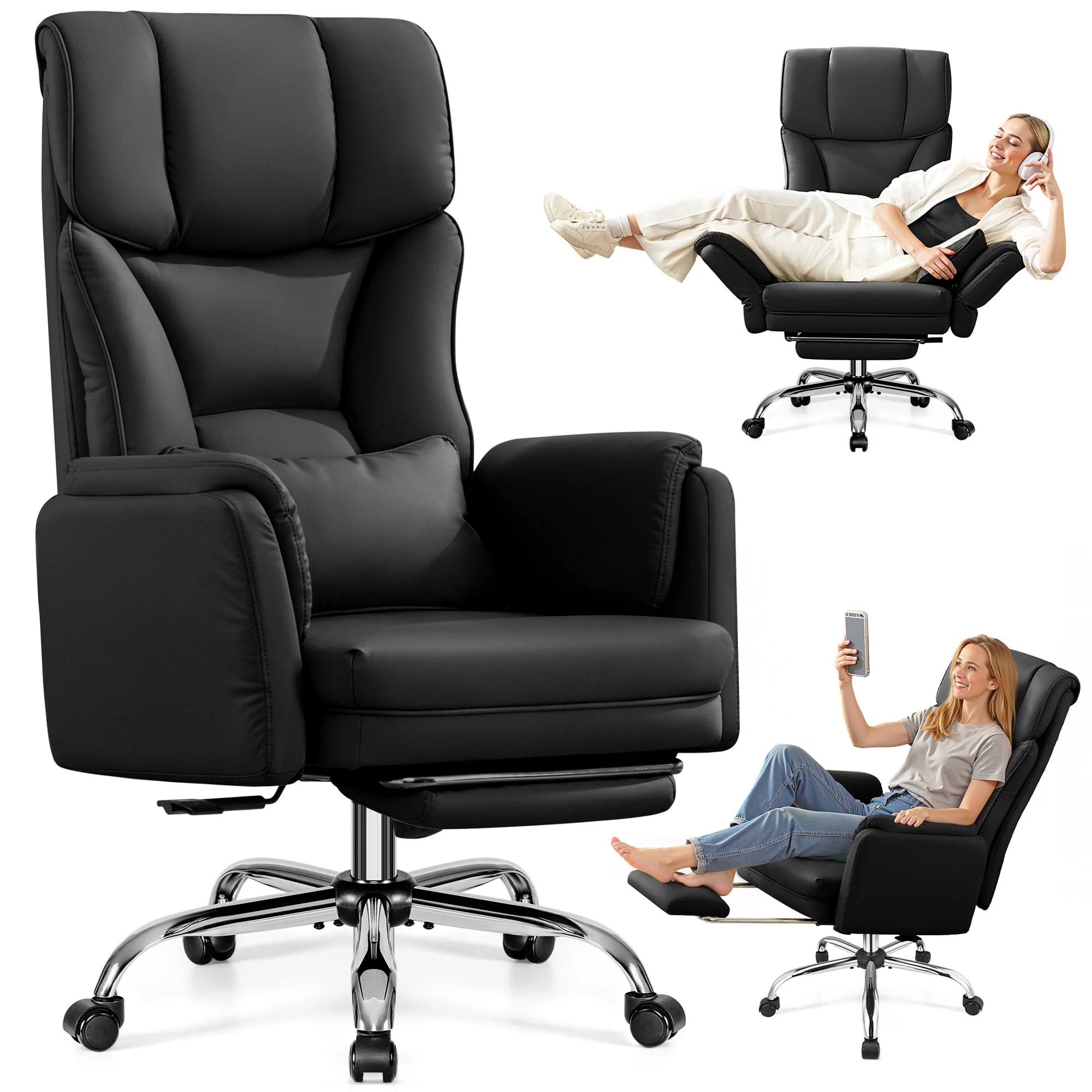 Big and Tall Executive Office Chair with Ergonomic Lumbar Support 6088 - Image 7