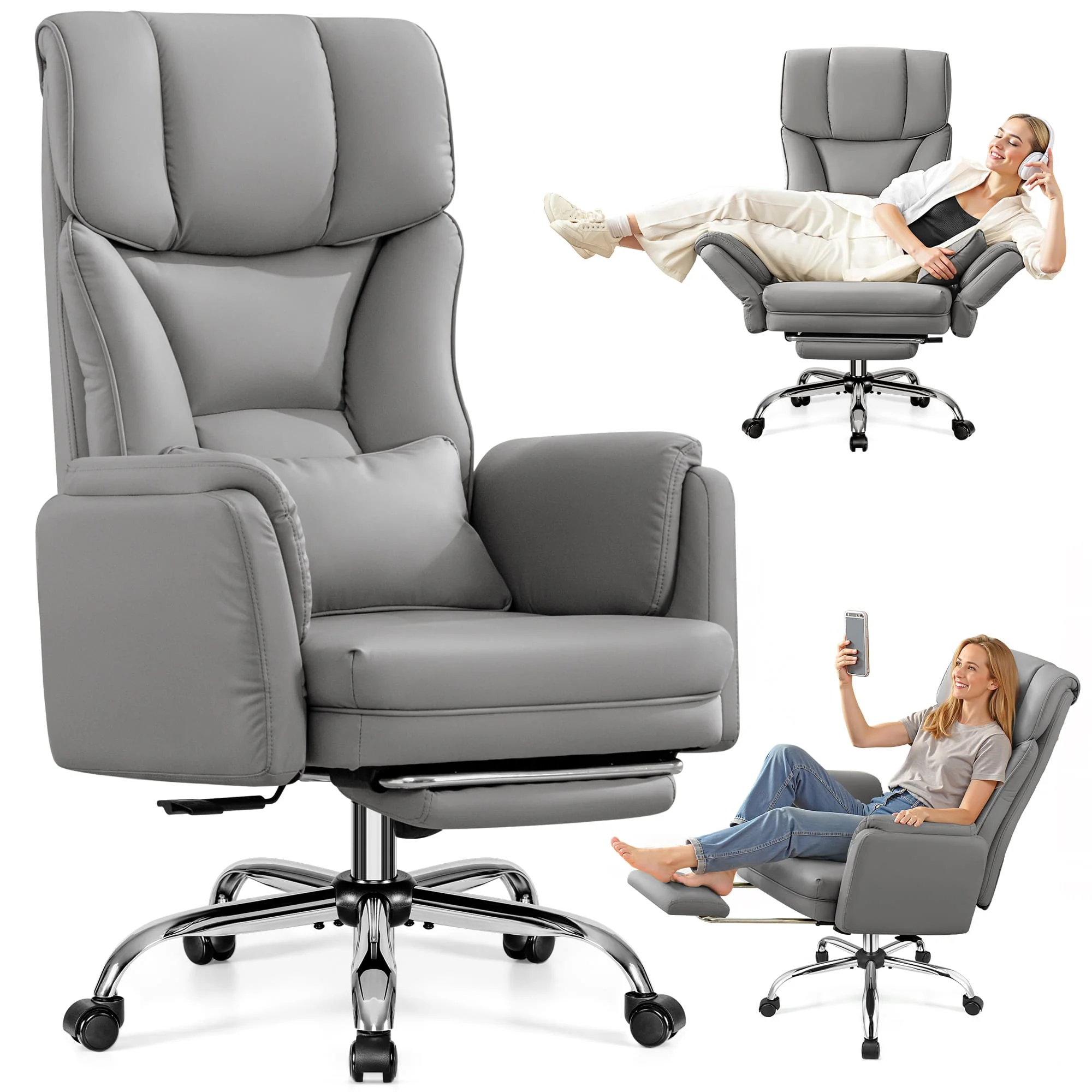 Big and Tall Executive Office Chair with Ergonomic Lumbar Support 6088 - Image 8