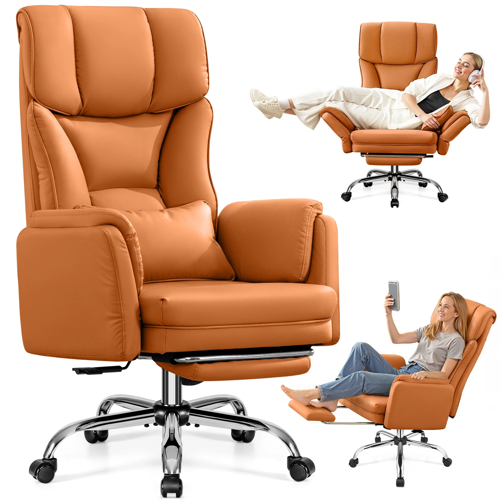 Big and Tall Executive Office Chair with Ergonomic Lumbar Support 6088 - Image 9