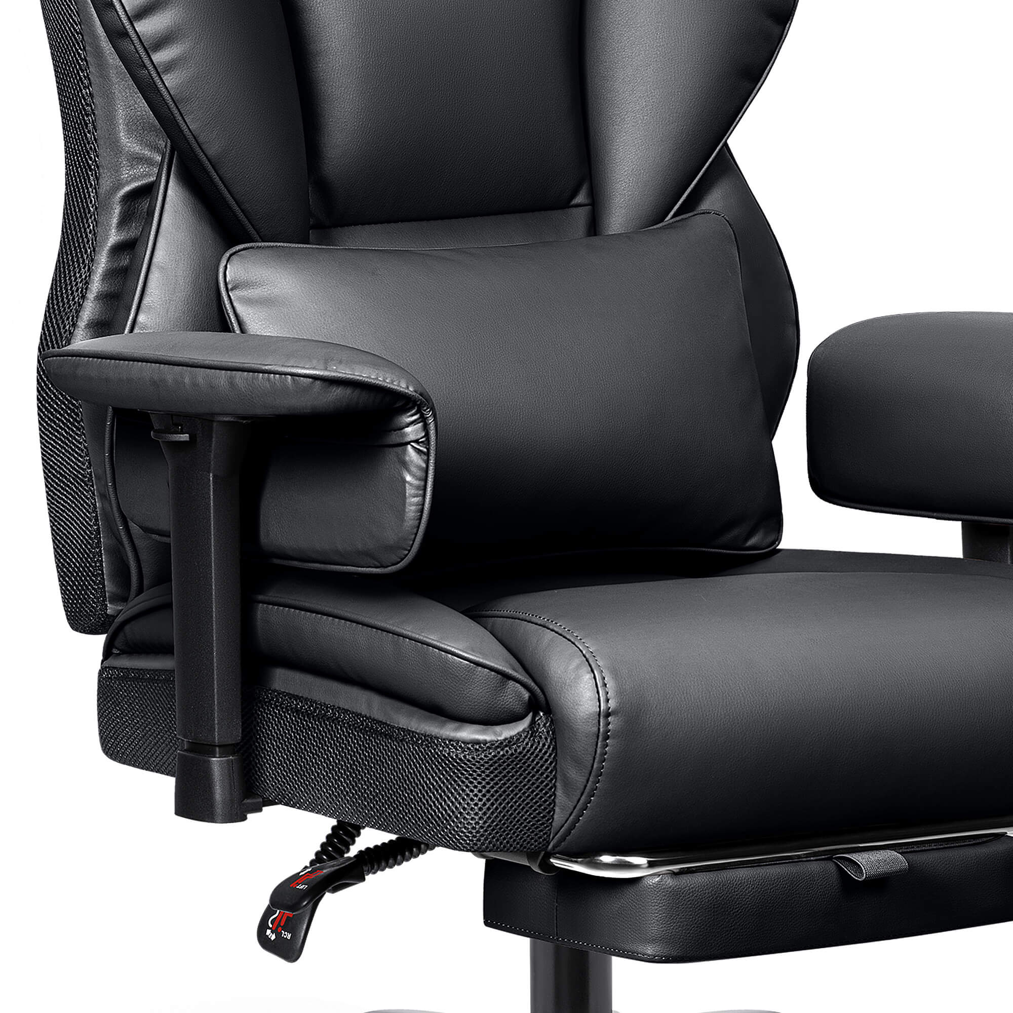Big and Tall Leather Executive Back Support Office Chair - Image 11