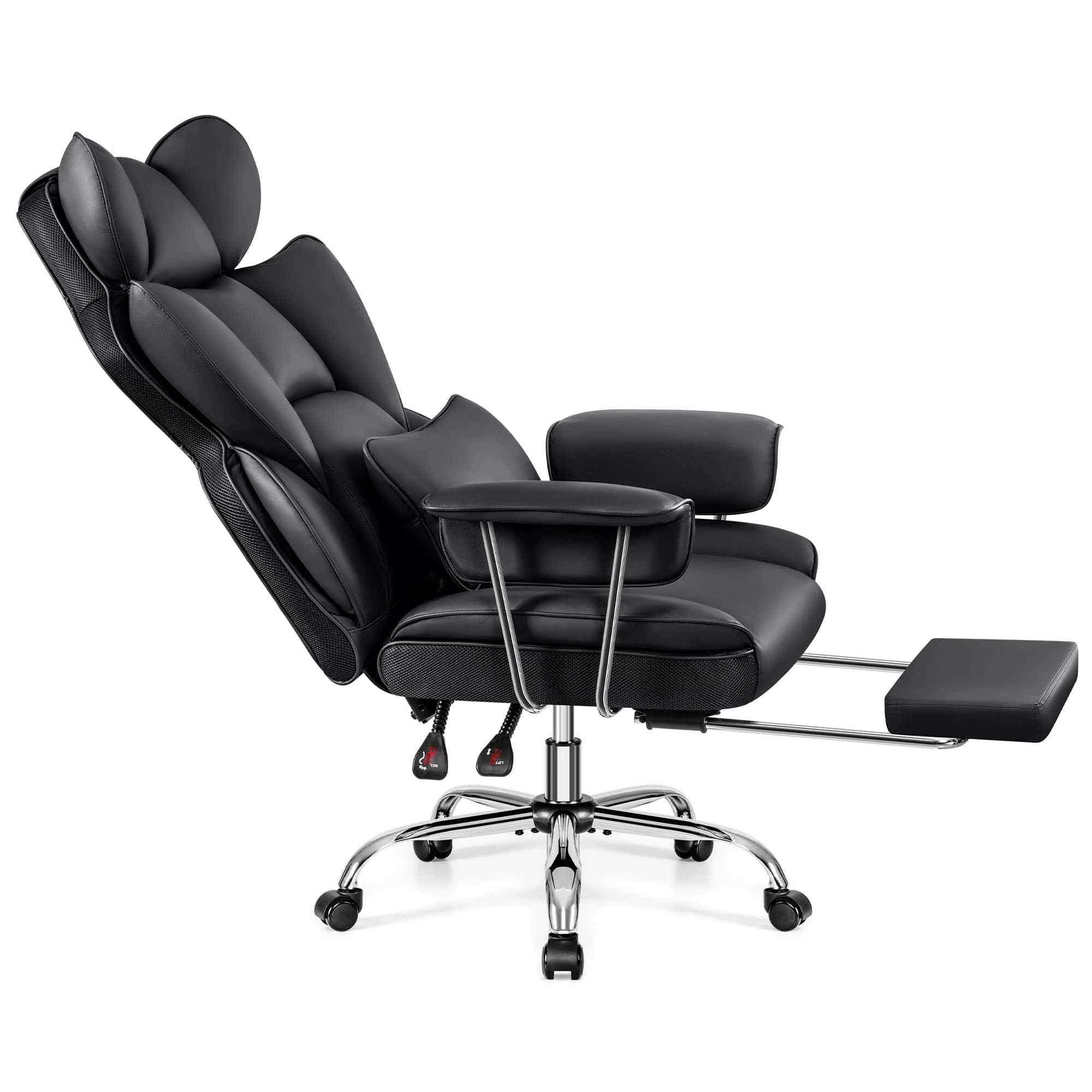 Big and Tall Leather Executive Back Support Office Chair - Image 12