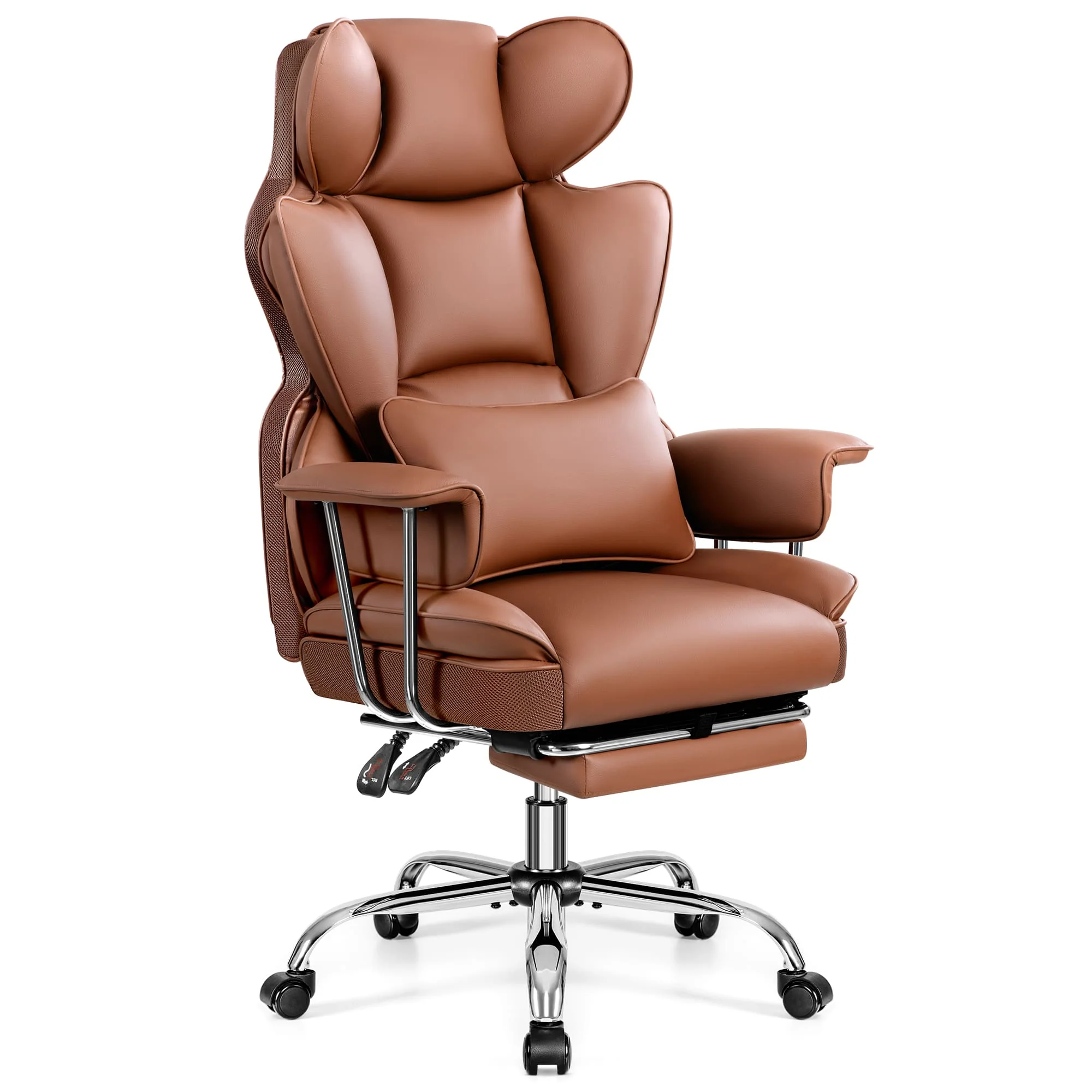 Big and Tall Leather Executive Back Support Office Chair - Image 14