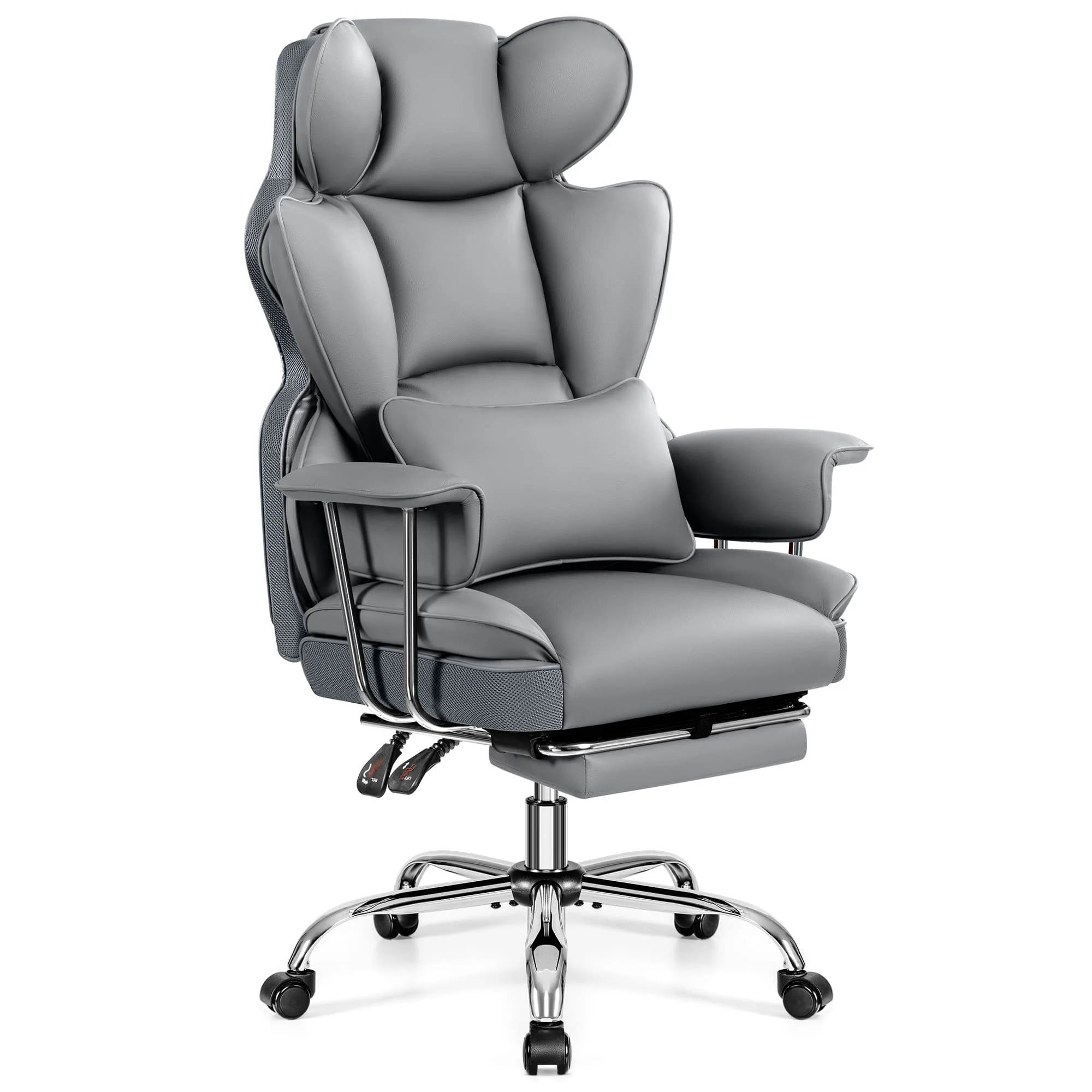 Big and Tall Leather Executive Back Support Office Chair - Image 15