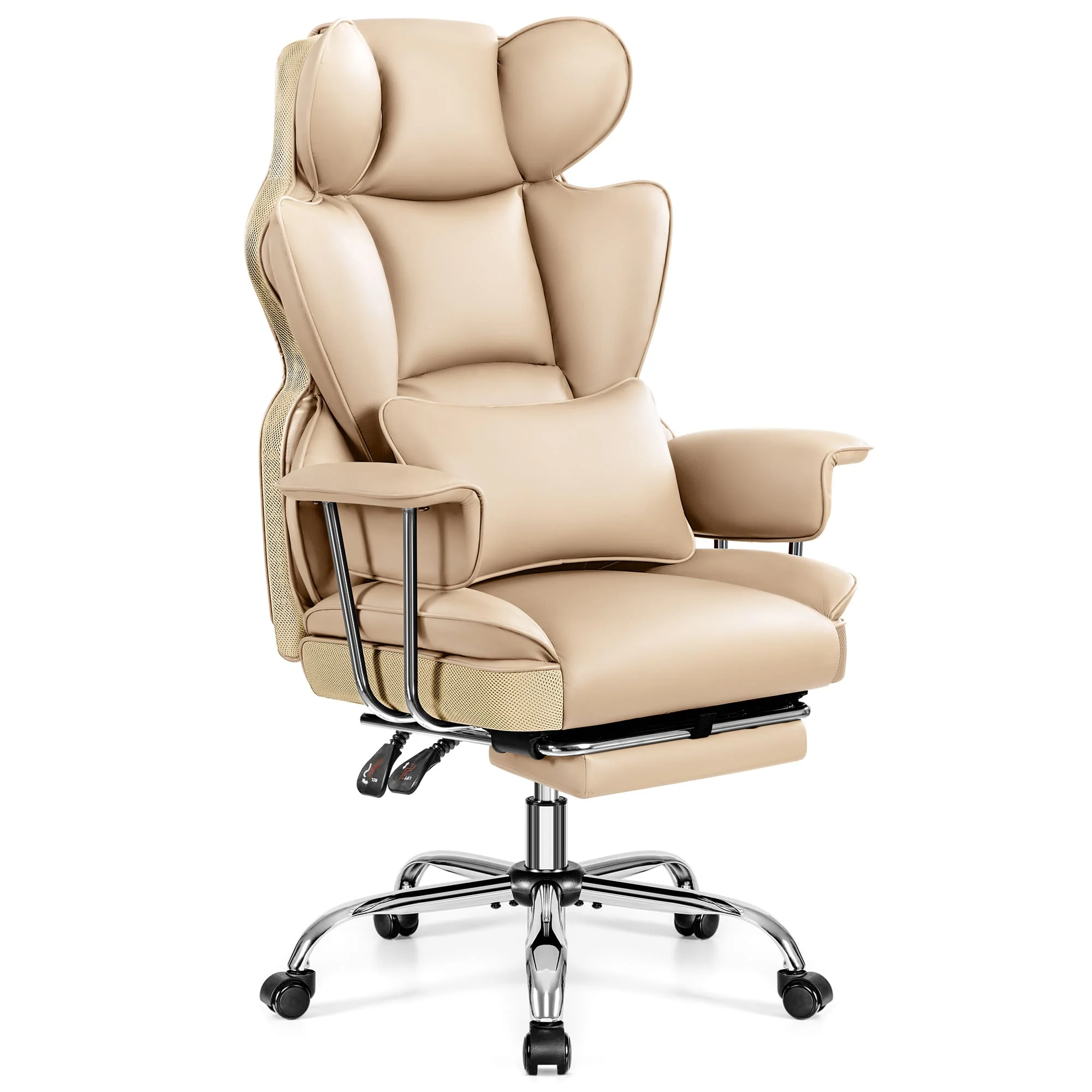 Big and Tall Leather Executive Back Support Office Chair - Image 16