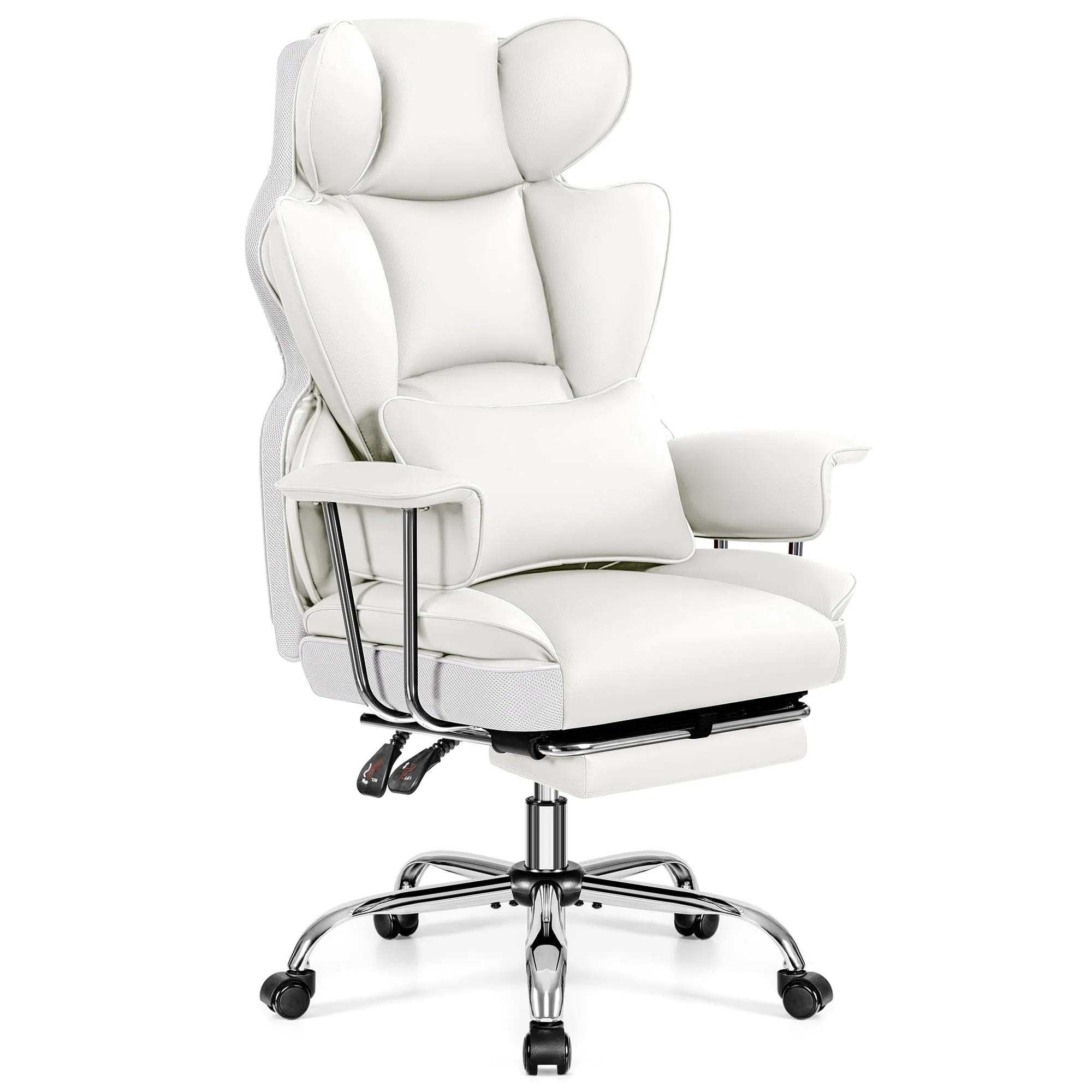 Big and Tall Leather Executive Back Support Office Chair - Image 17