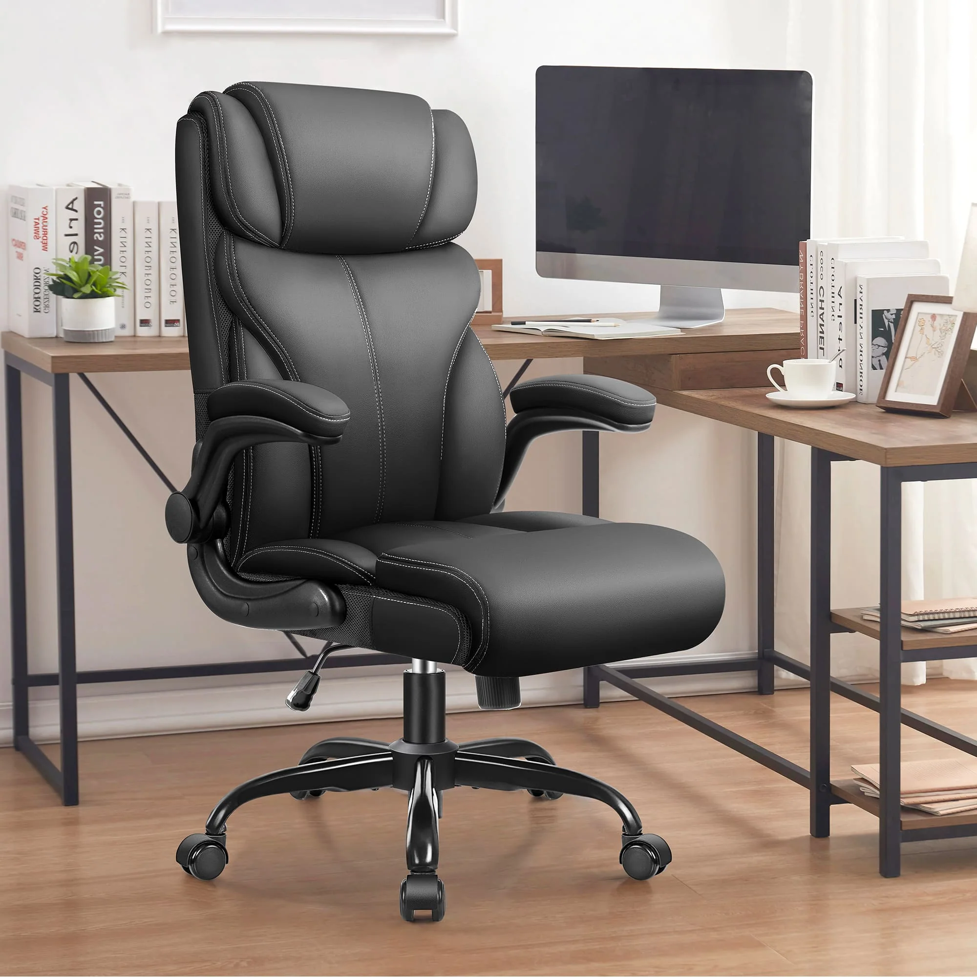Big and Tall Leather Executive Back Support Office Chair 5066H - Image 3