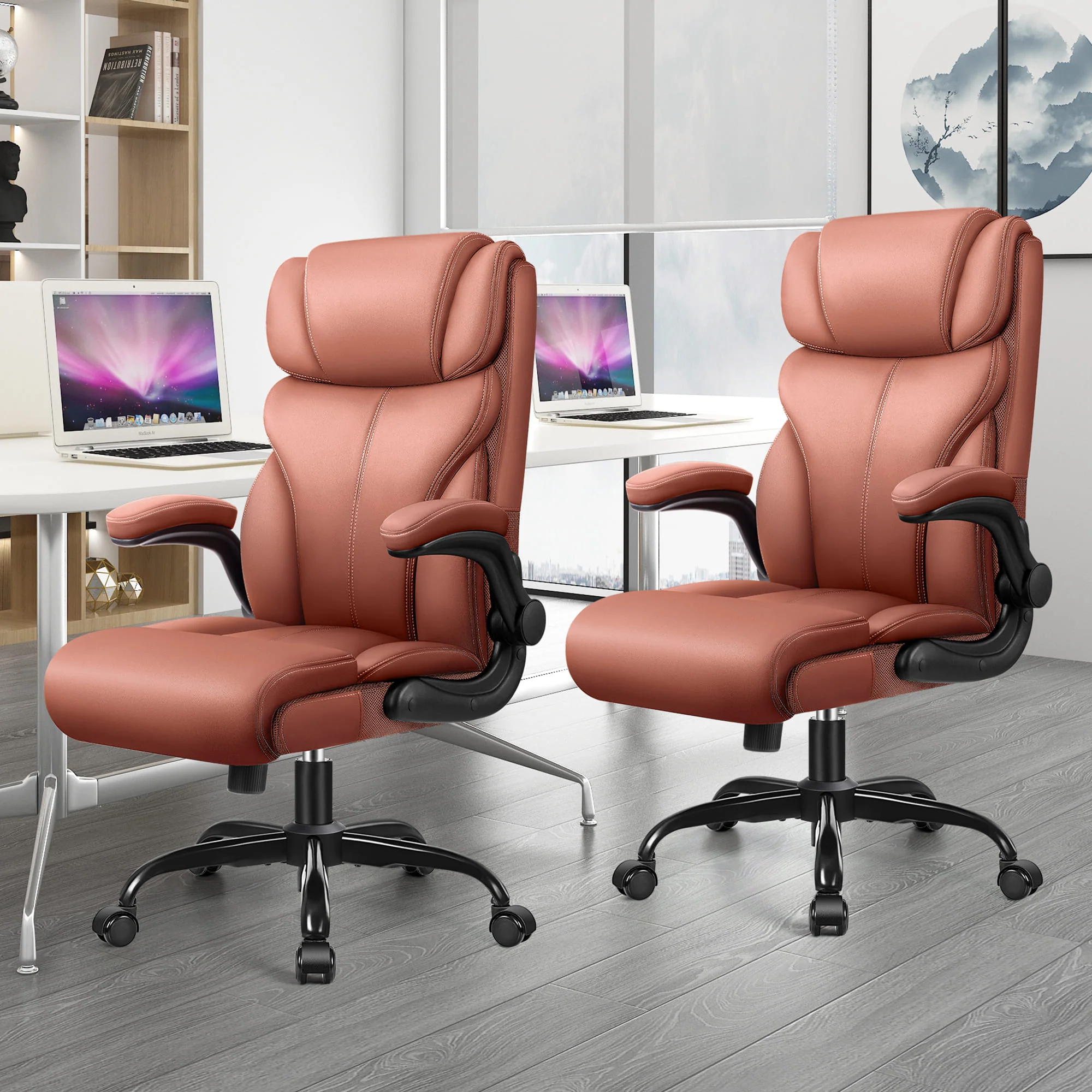 Big and Tall Leather Executive Back Support Office Chair 5066H - Image 4