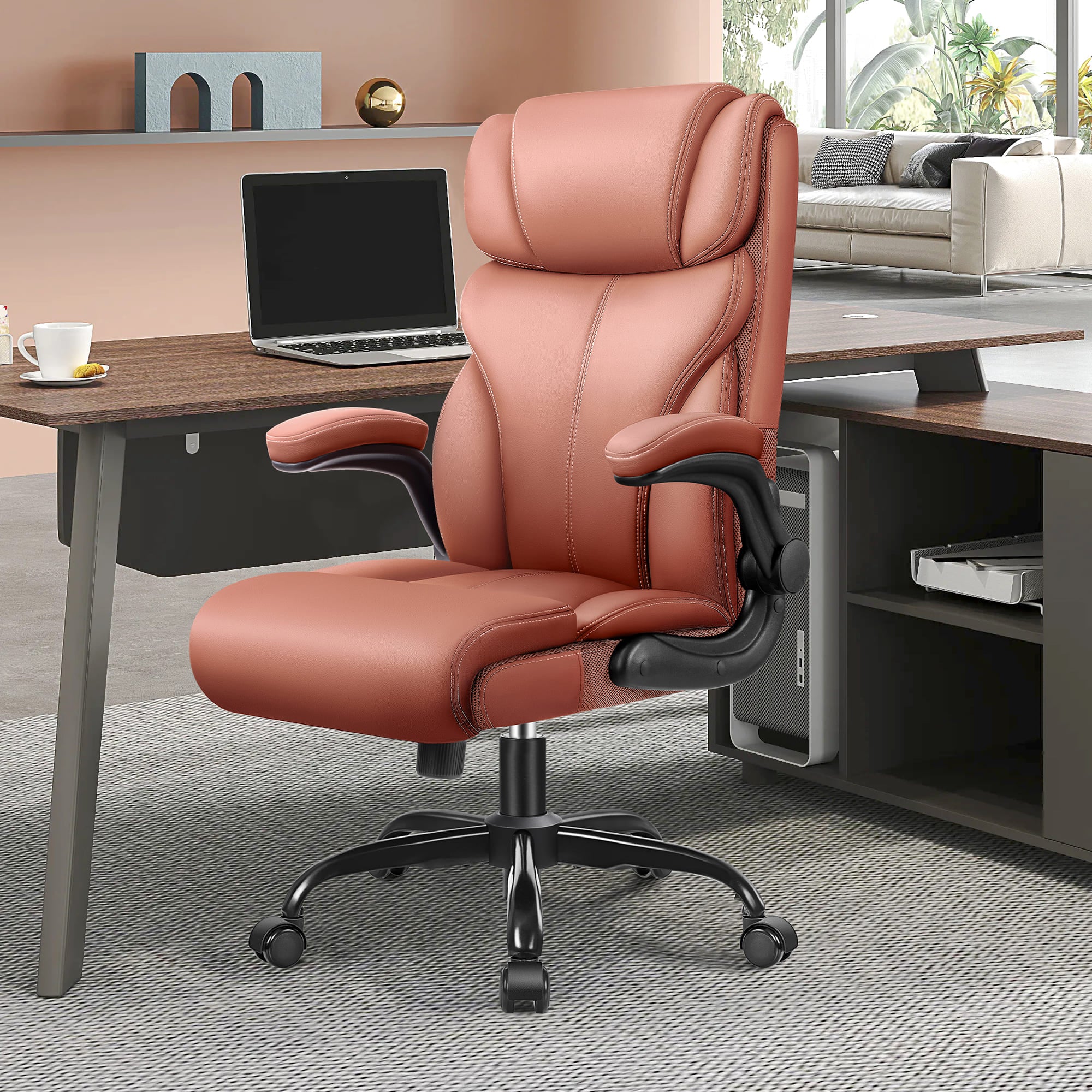 Big and Tall Leather Executive Back Support Office Chair 5066H - Image 6