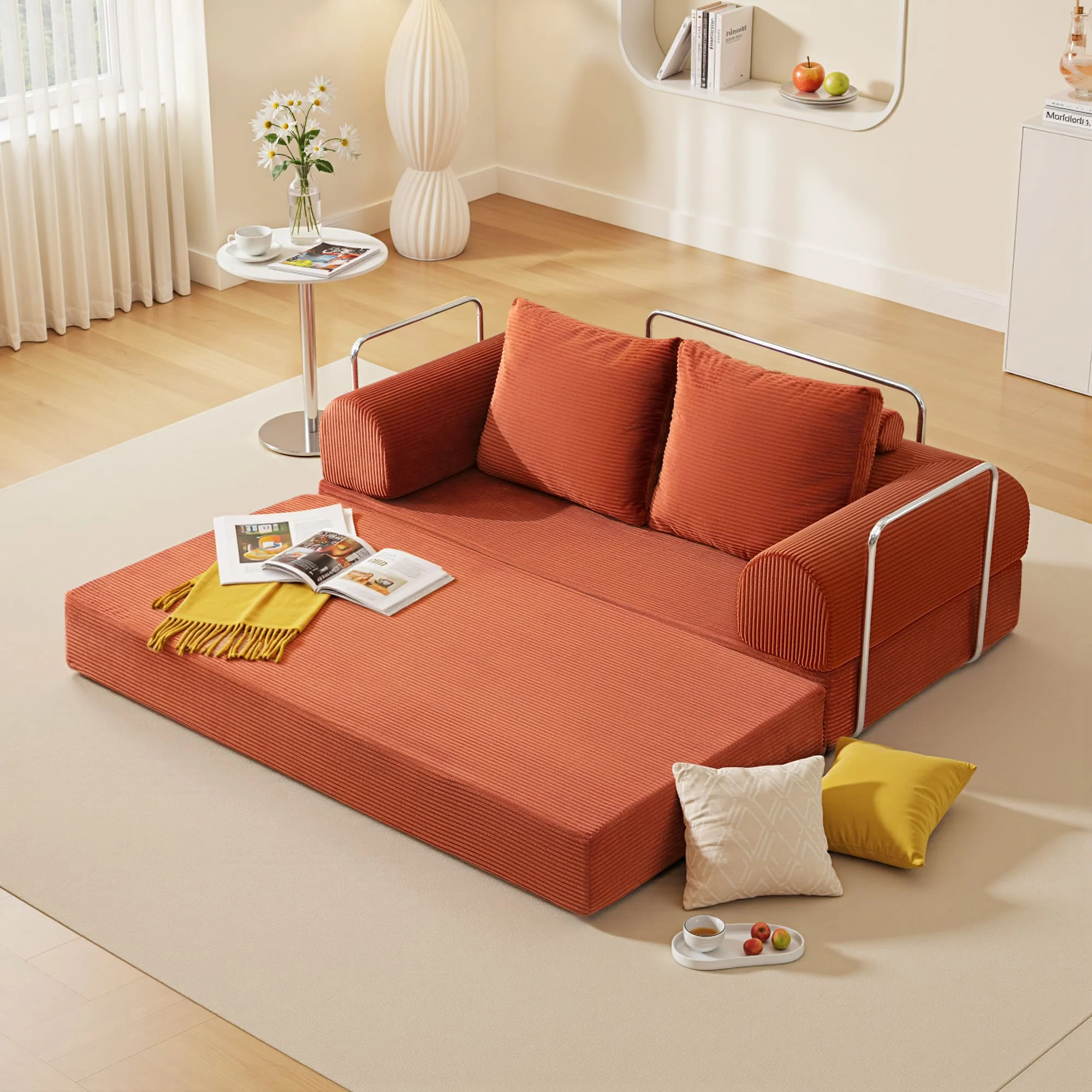 6-in-1 Combination Sponge Floor Sofa with Two Big Pillows - Image 12
