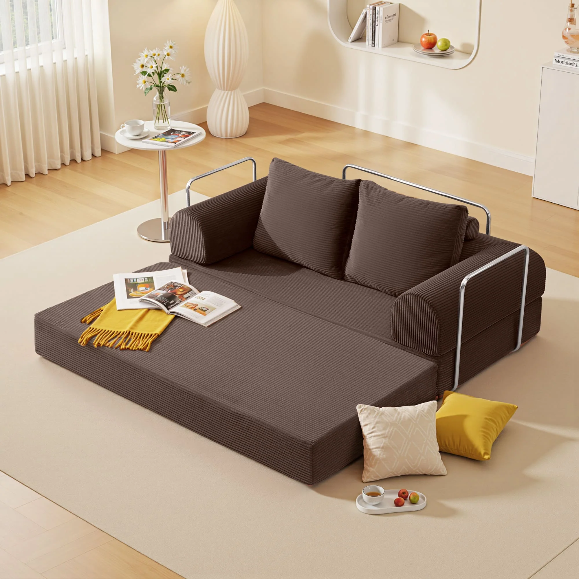 6-in-1 Combination Sponge Floor Sofa with Two Big Pillows - Image 13