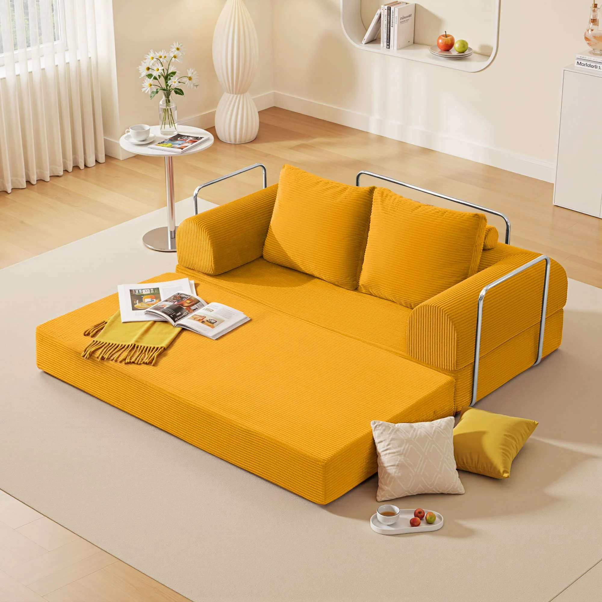6-in-1 Combination Sponge Floor Sofa with Two Big Pillows - Image 14