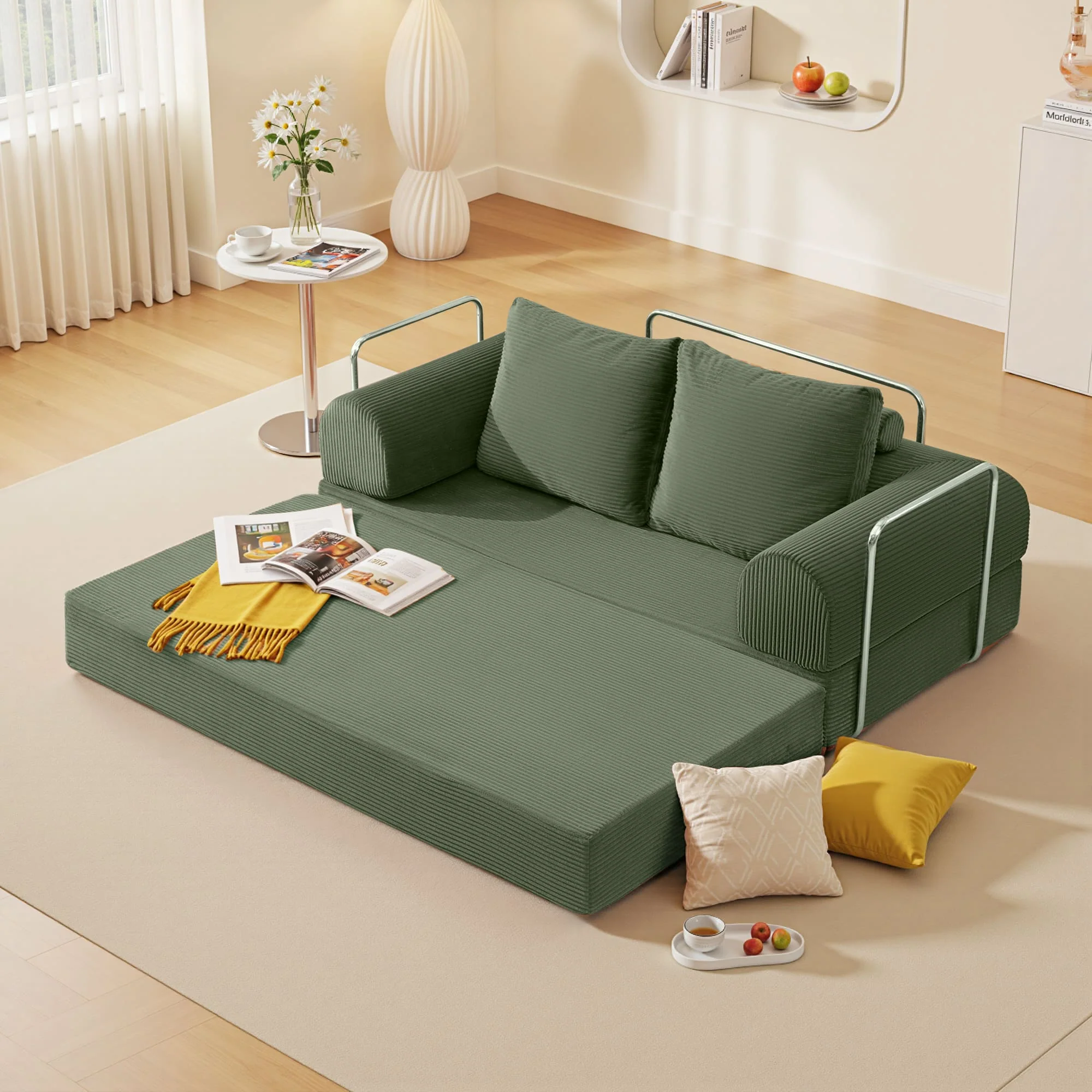 6-in-1 Combination Sponge Floor Sofa with Two Big Pillows - Image 15