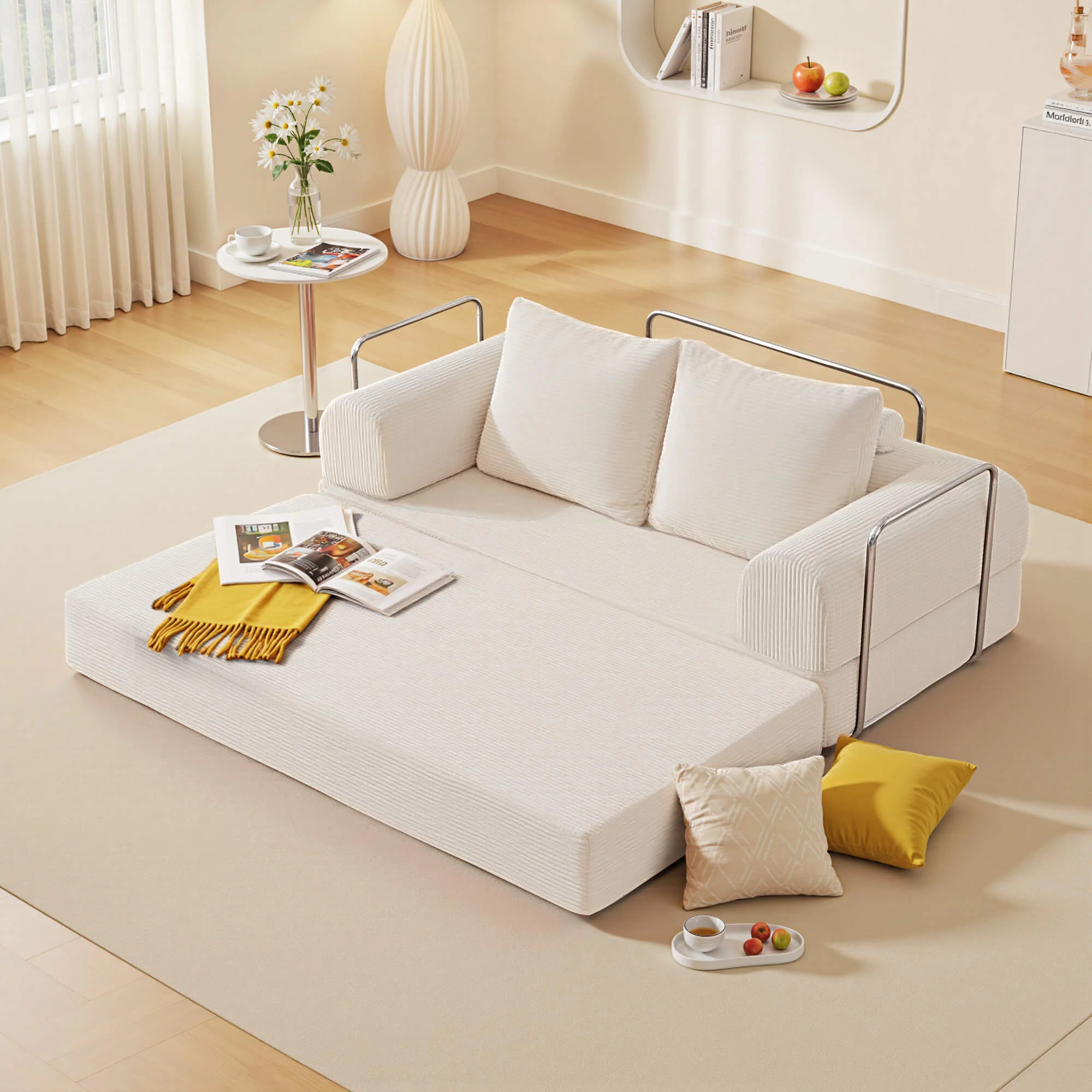 6-in-1 Combination Sponge Floor Sofa with Two Big Pillows - Image 16