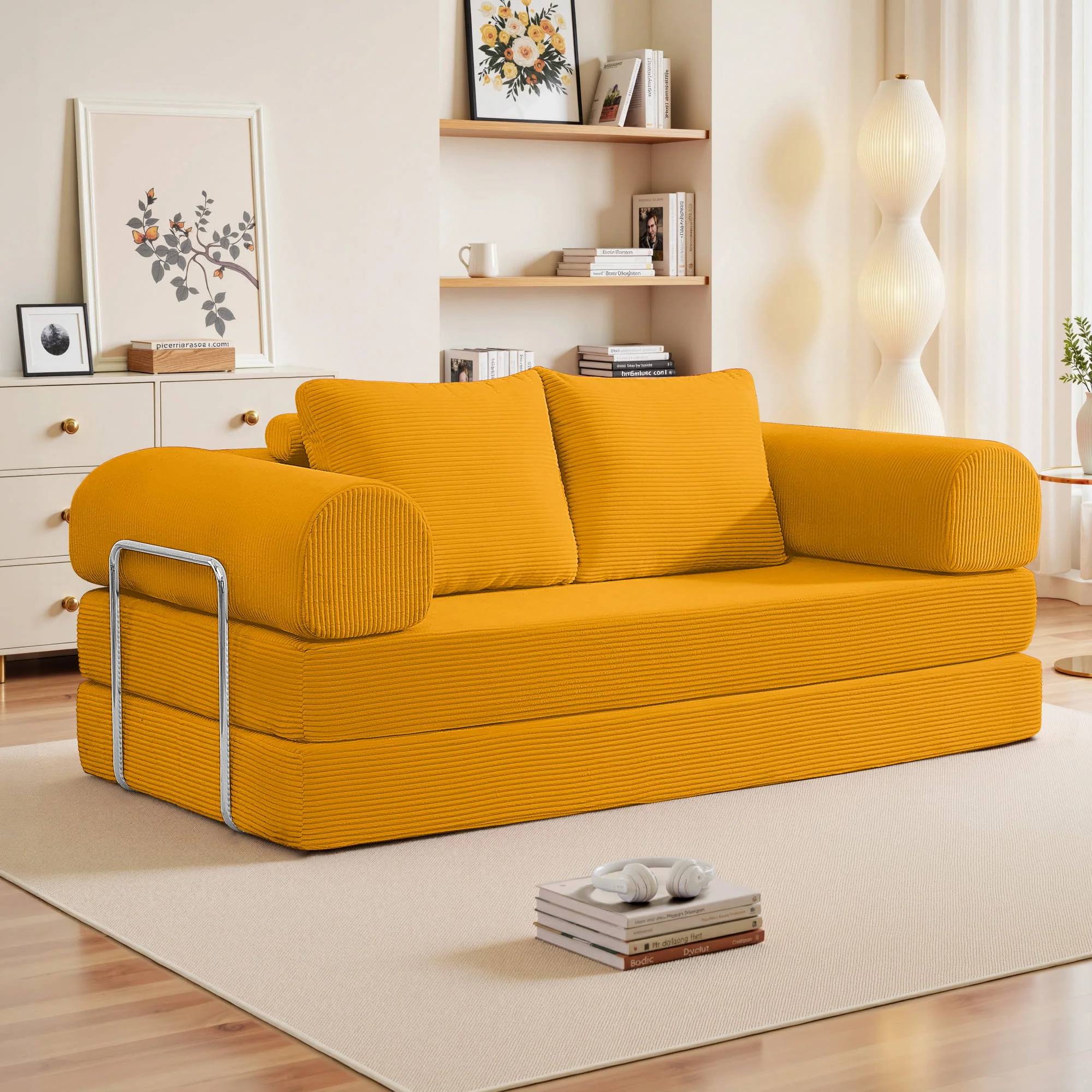 6-in-1 Combination Sponge Floor Sofa with Two Big Pillows - Image 19