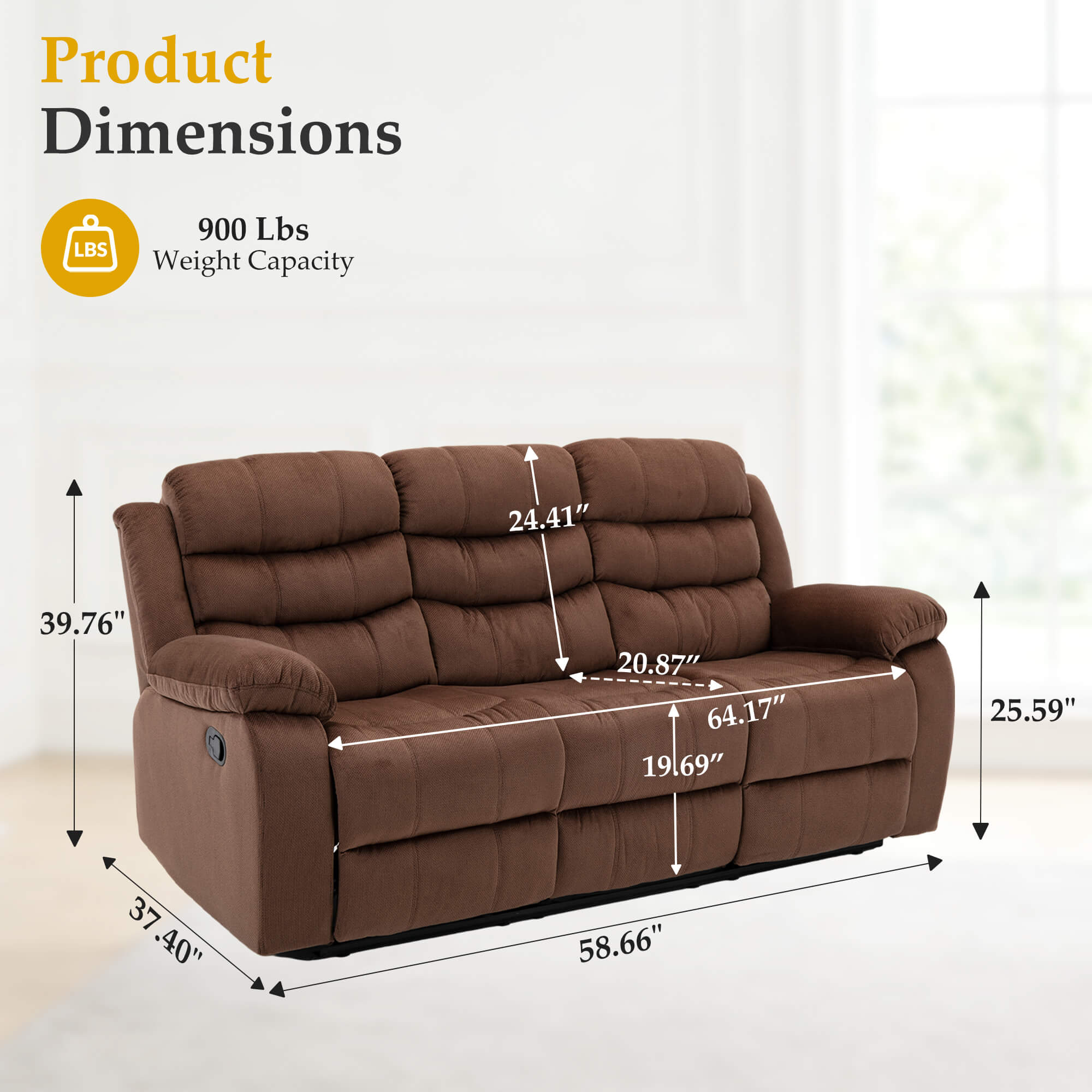 Power Reclining Loveseat with USB Port - Image 9