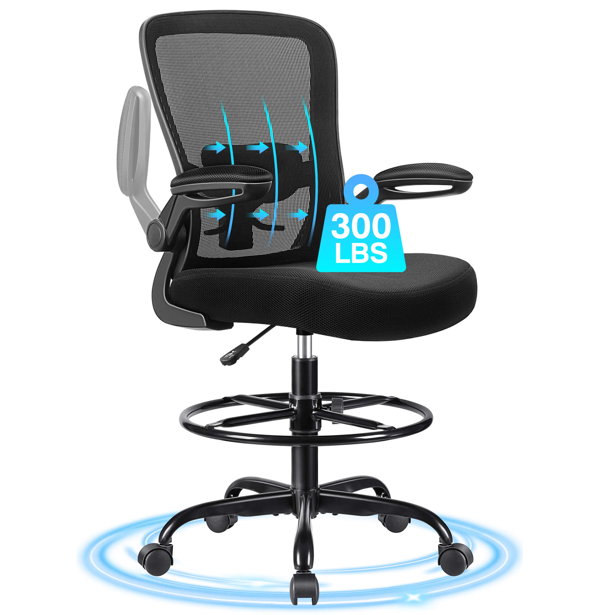 Ergonomic Drafting Chair 918W-Z - Image 9