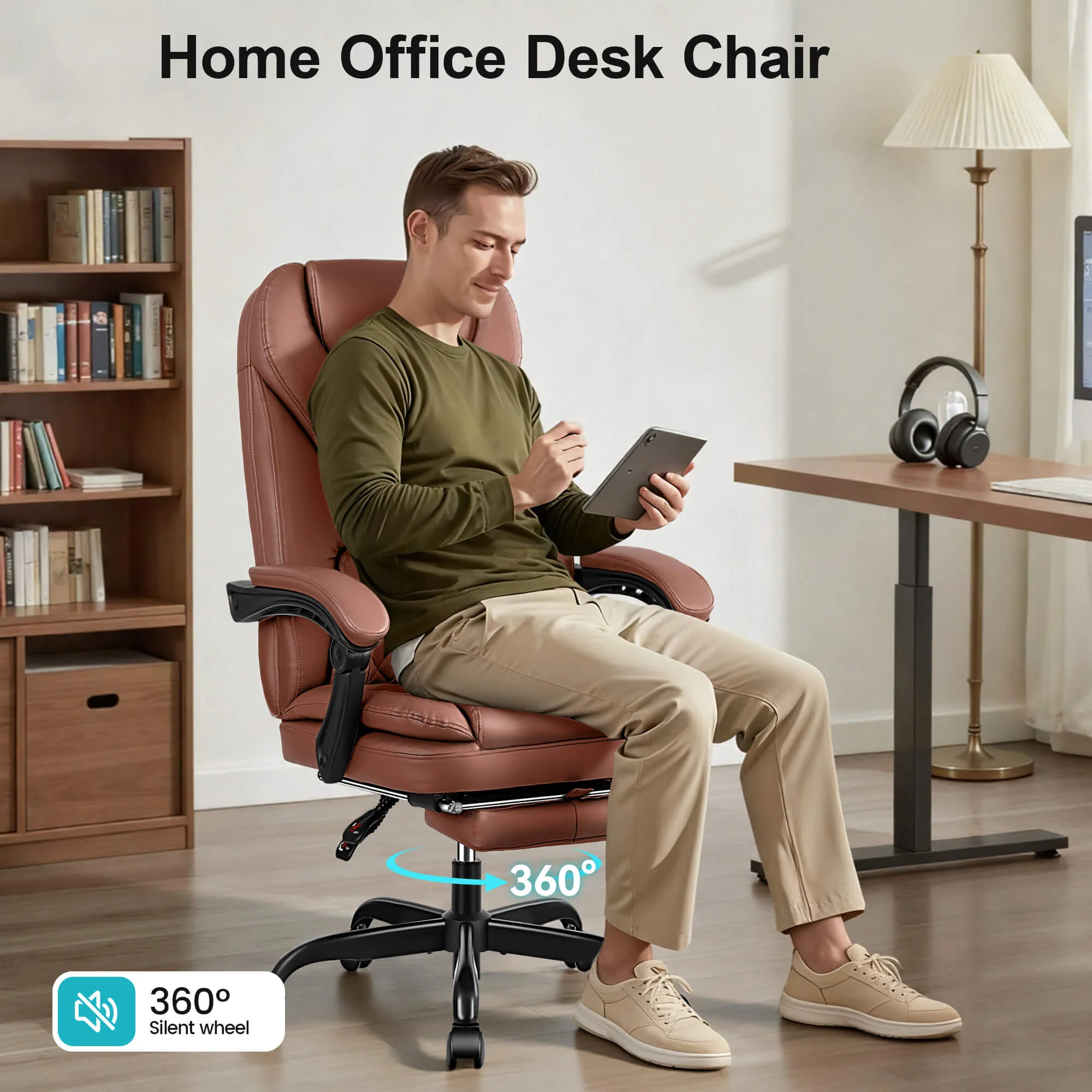 Ergonomic Executive Office Chair with Footrest & Lumbar Support SDA003 - Image 7