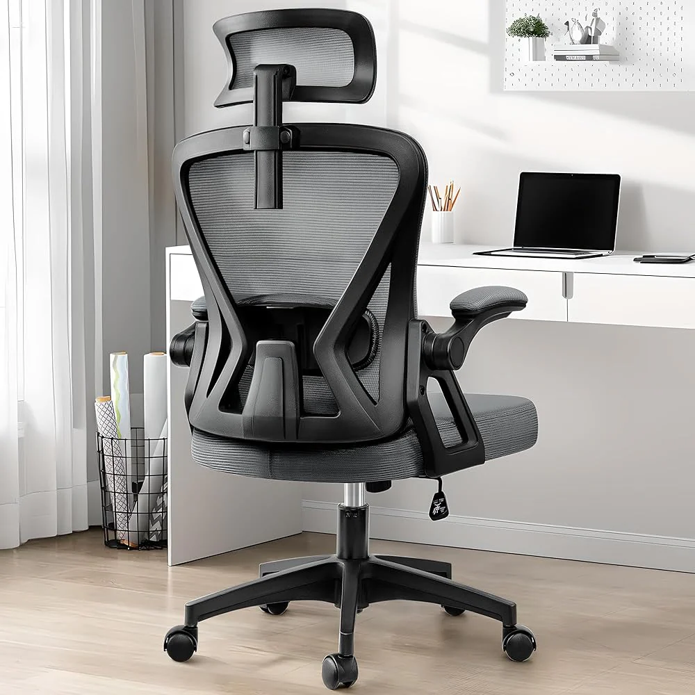 Ergonomic Office Chair with Adjustable Lumbar Support Flip-up Armrests 24-3 - Image 15