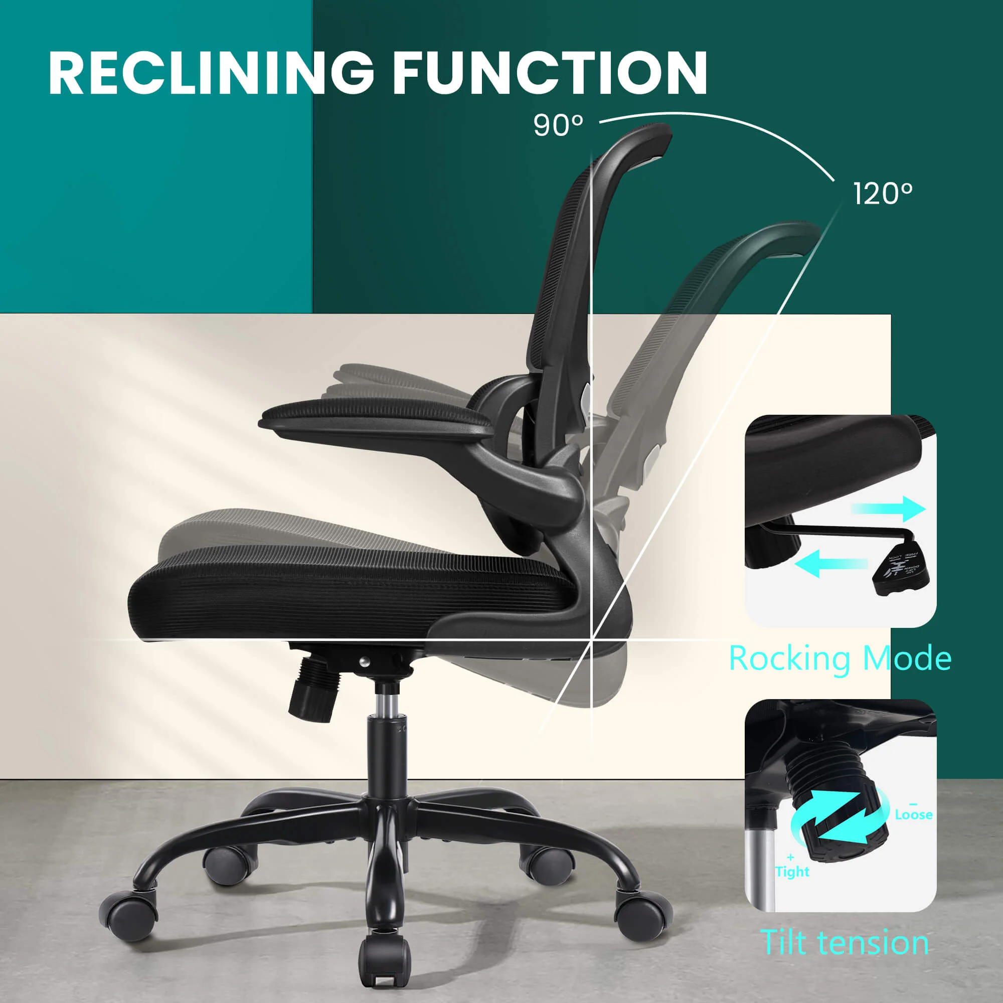 Ergonomic Office Chair with Lumbar Support and Adjustable Armrests 2202 - Image 10