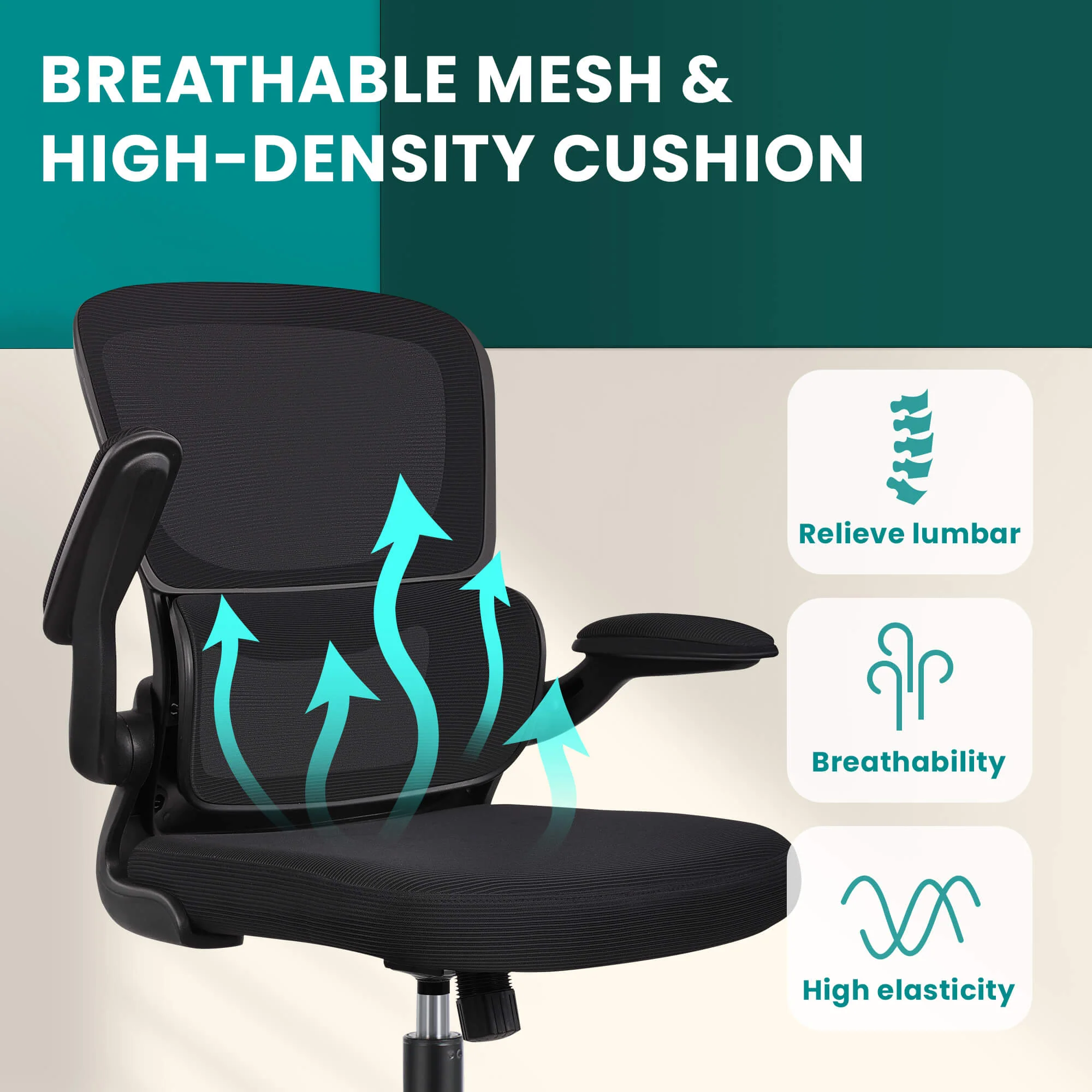 Ergonomic Office Chair with Lumbar Support and Adjustable Armrests 2202 - Image 11