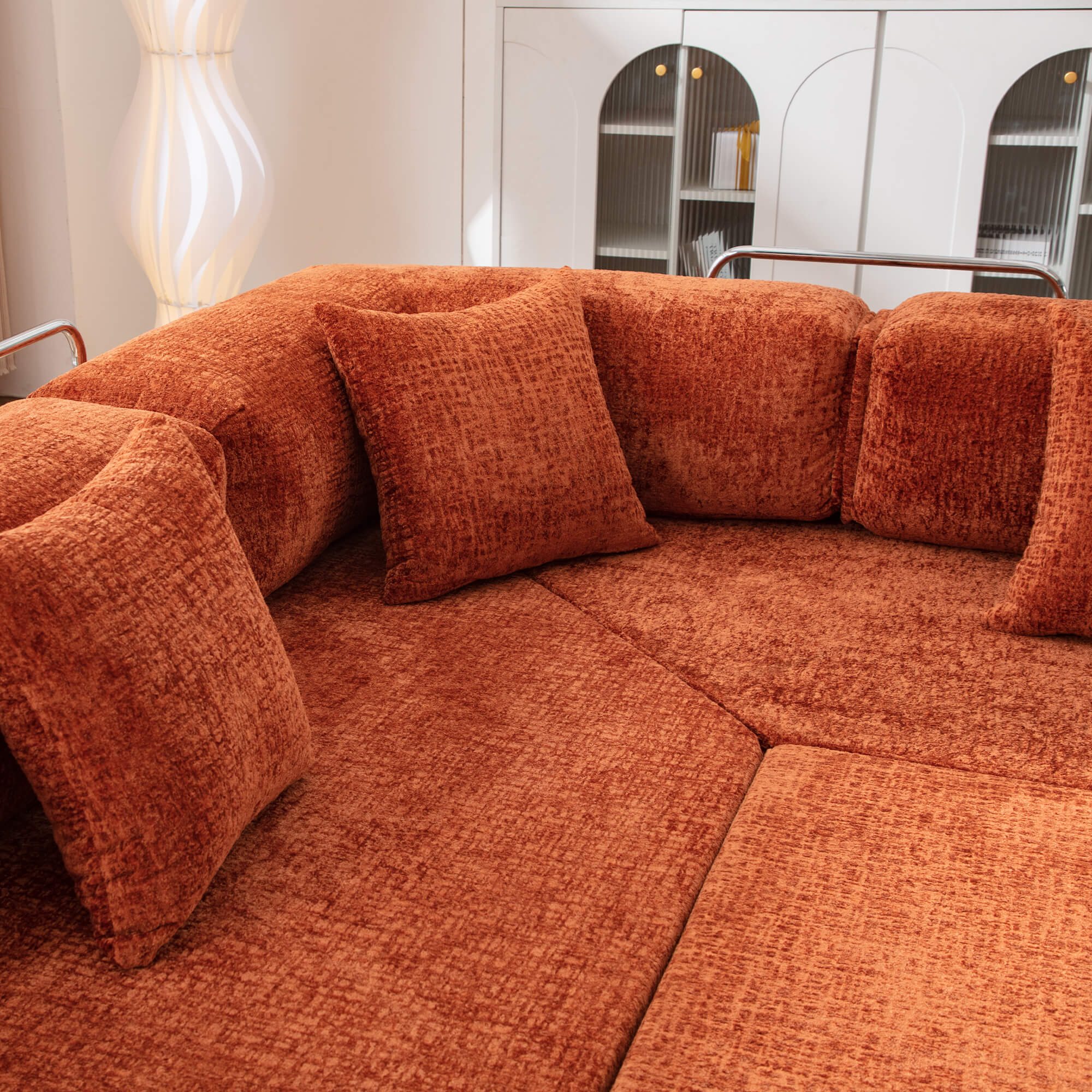 L-Shaped 106.3" W Modular Sectional Sofa Couch - Image 11