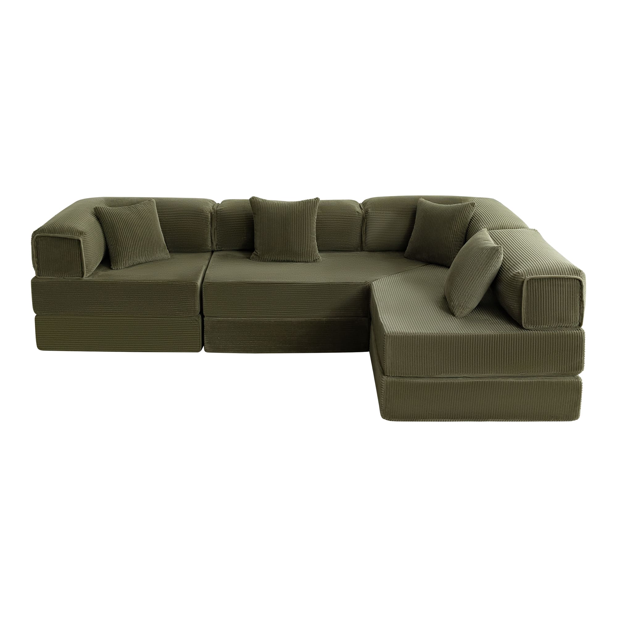 L-Shaped 106.3" W Modular Sectional Sofa Couch - Image 17