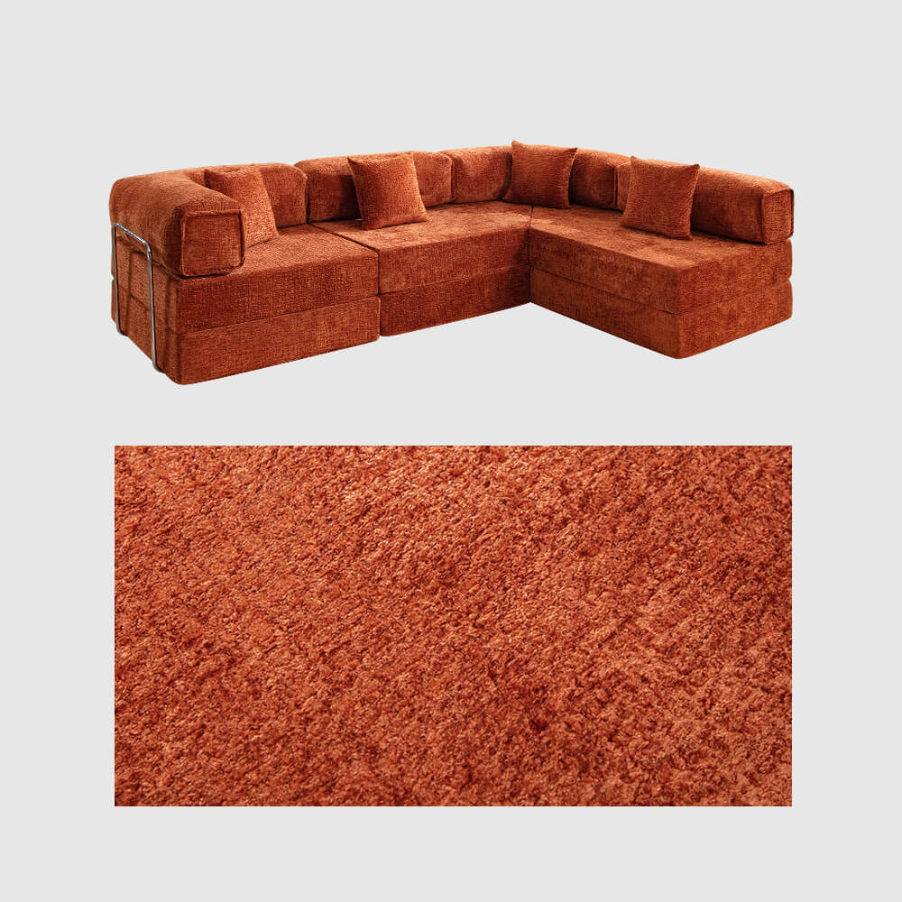 L-Shaped 106.3" W Modular Sectional Sofa Couch - Image 18