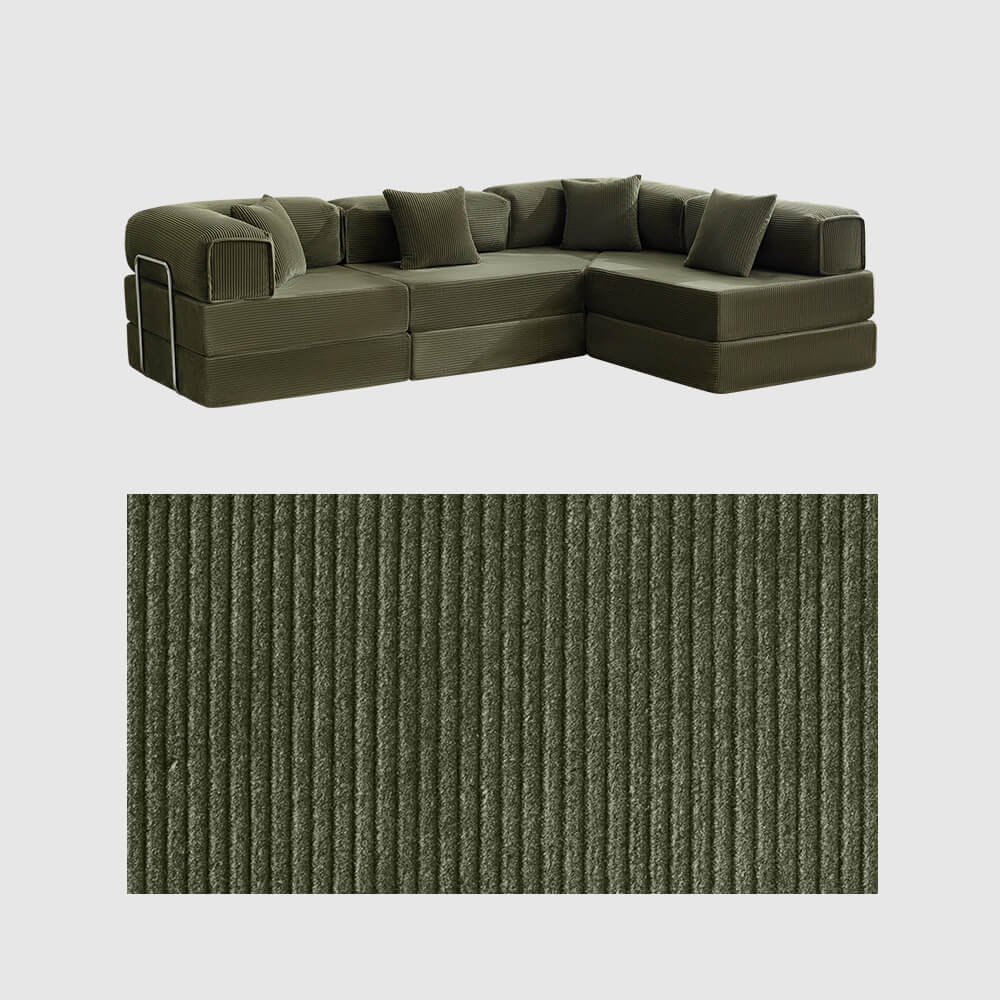 L-Shaped 106.3" W Modular Sectional Sofa Couch - Image 19
