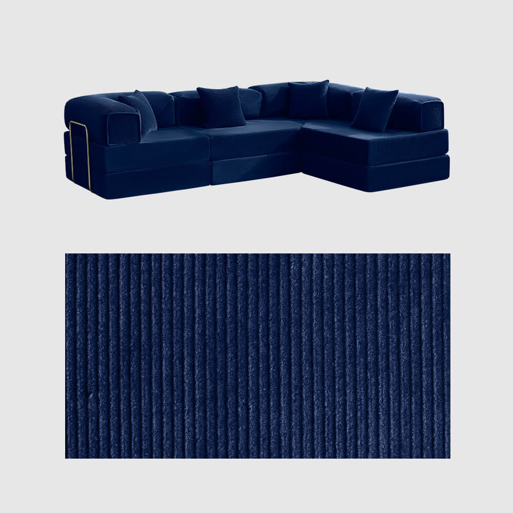 L-Shaped 106.3" W Modular Sectional Sofa Couch - Image 20