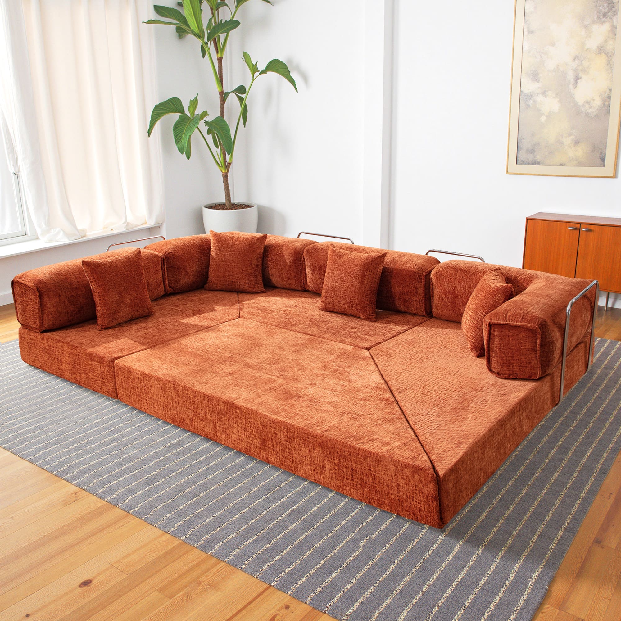 L-Shaped 106.3" W Modular Sectional Sofa Couch - Image 5