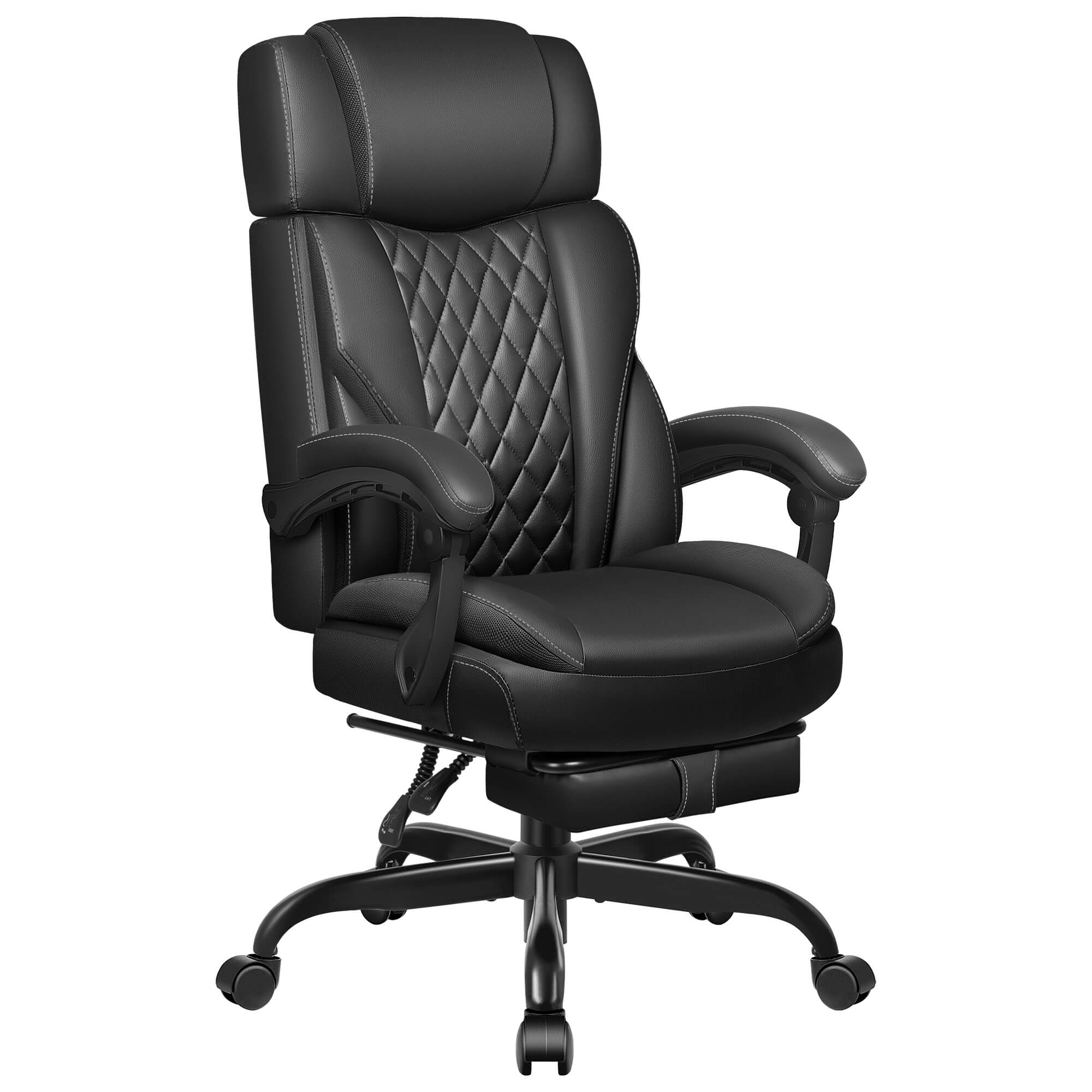 Mid-Back Leather Ergonomic Executive Office Chair with Lumbar Support 688 - Image 14