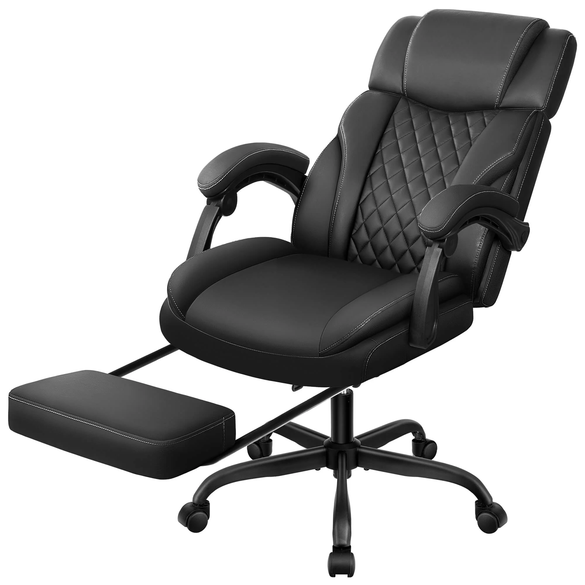 Mid-Back Leather Ergonomic Executive Office Chair with Lumbar Support 688 - Image 15