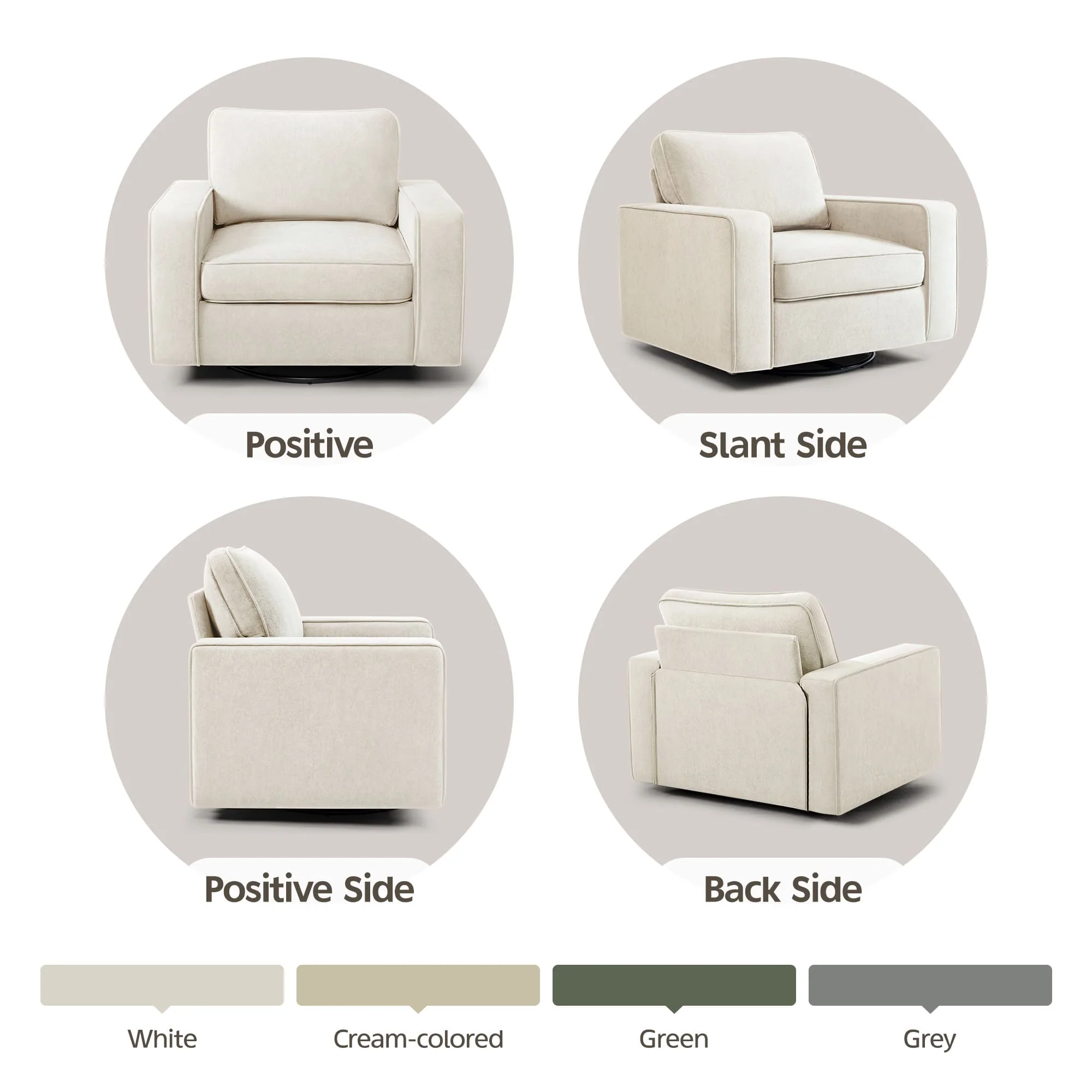 Modern Swivel Rotating Barrel Sofa Chair - Image 10