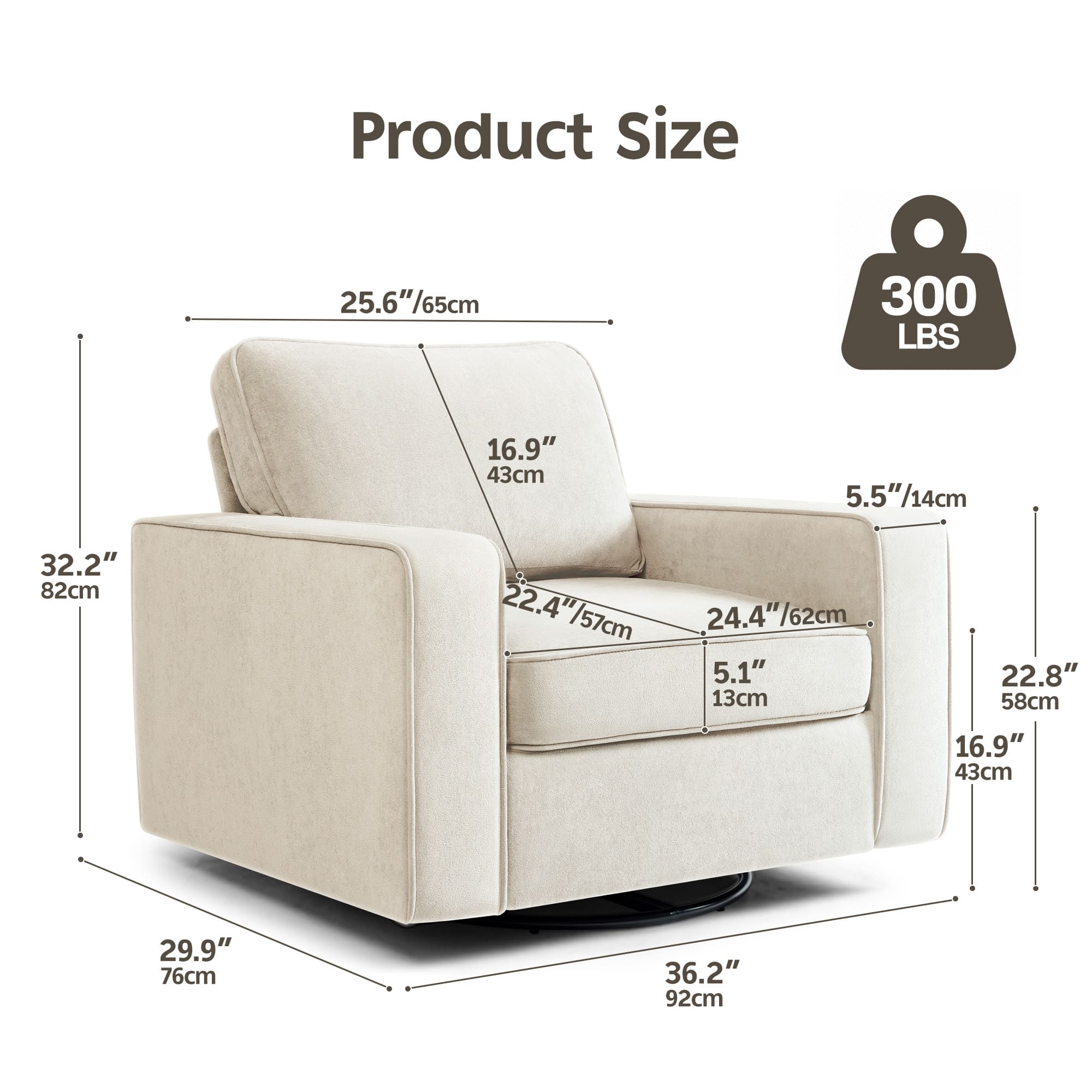 Modern Swivel Rotating Barrel Sofa Chair - Image 11