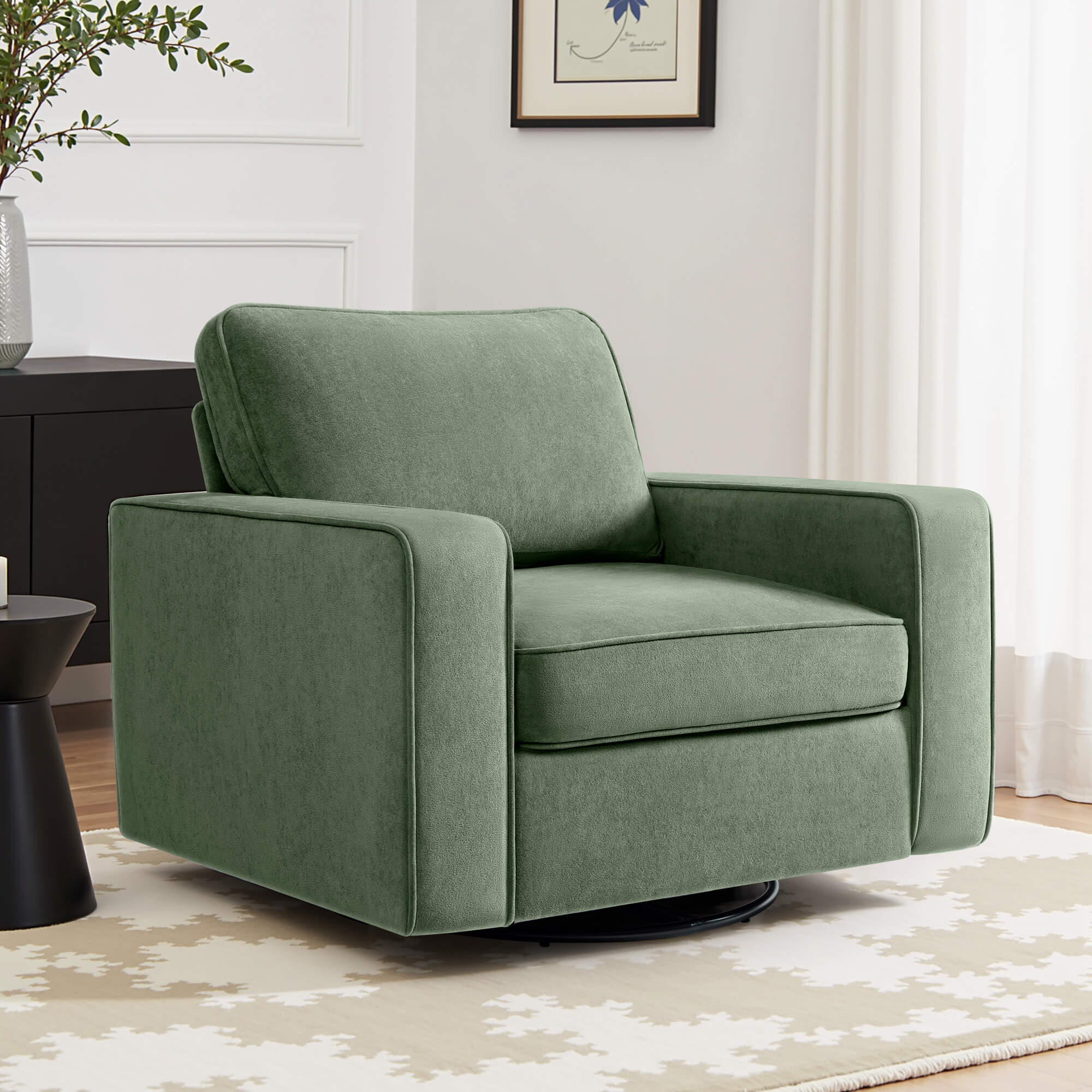 Modern Swivel Rotating Barrel Sofa Chair - Image 5