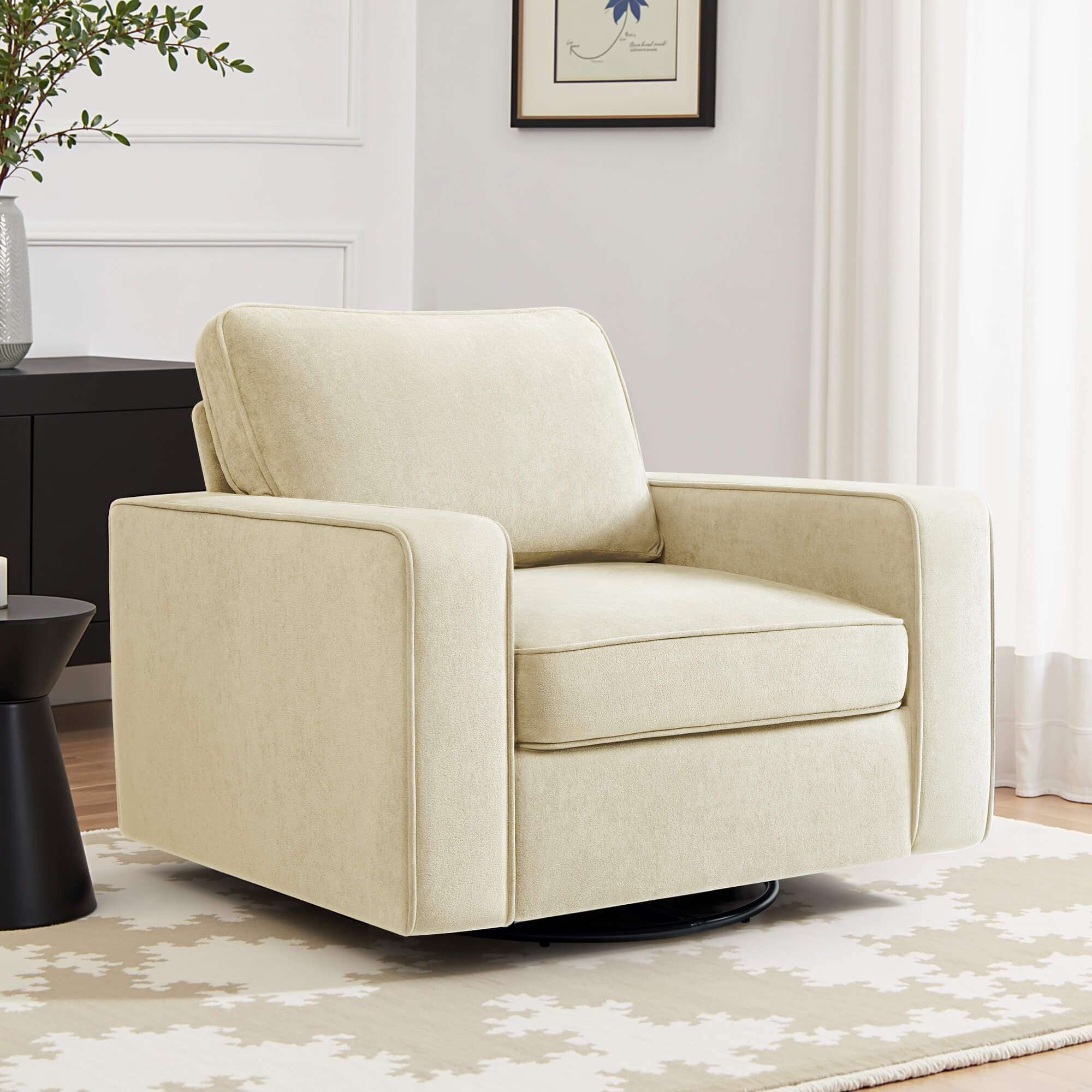 Modern Swivel Rotating Barrel Sofa Chair - Image 6