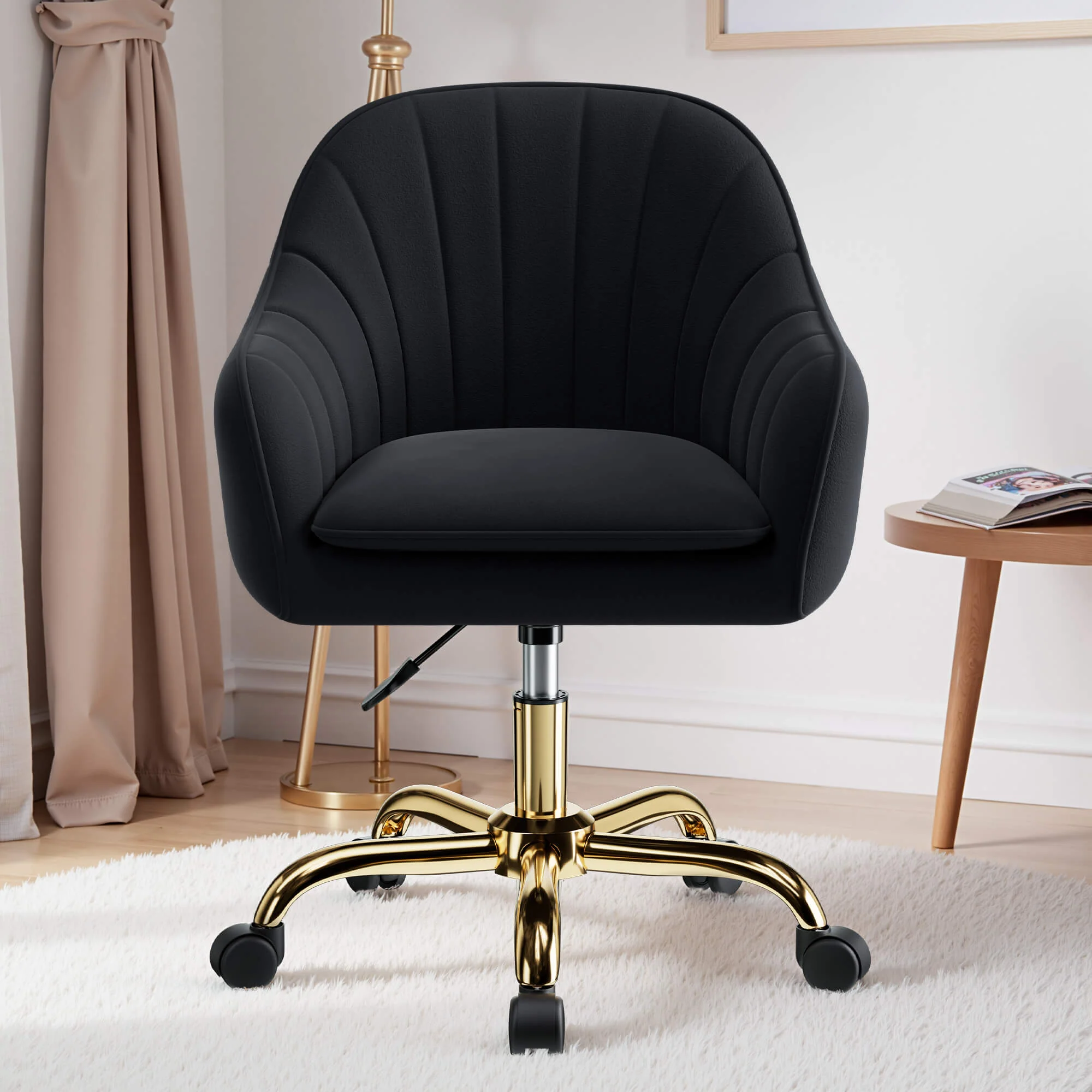 Modern Vanity Chair with Adjustable Height and Comfy Back Support - Image 6